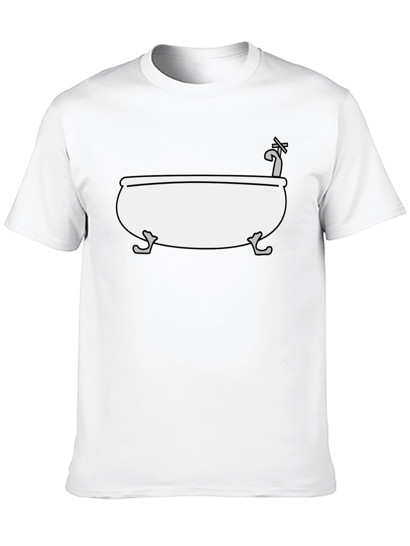 Black Bathtub Graphic Tee - Quirky Unisex T-Shirt view 10