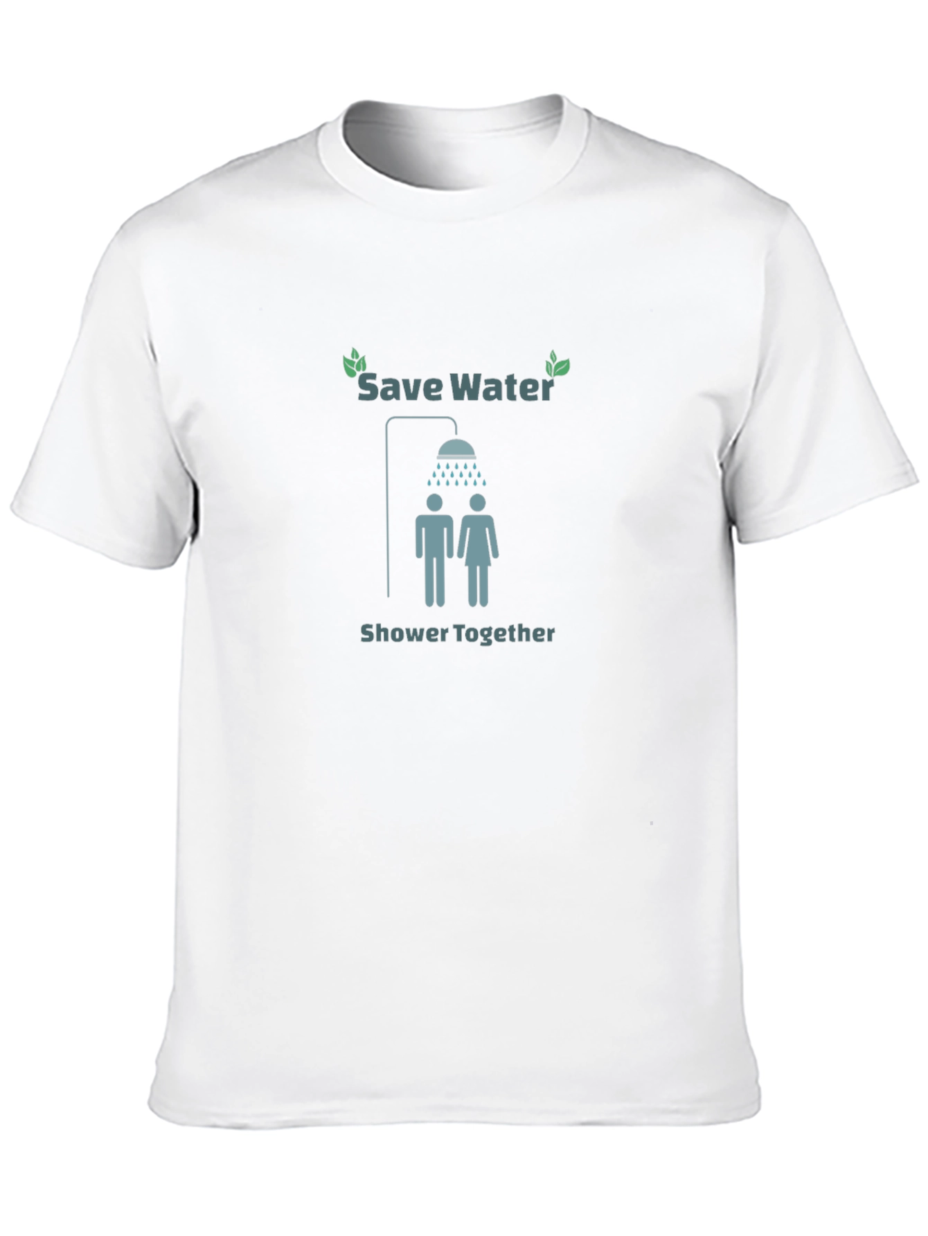 Black Save Water, Shower Together Graphic T-Shirt view 10