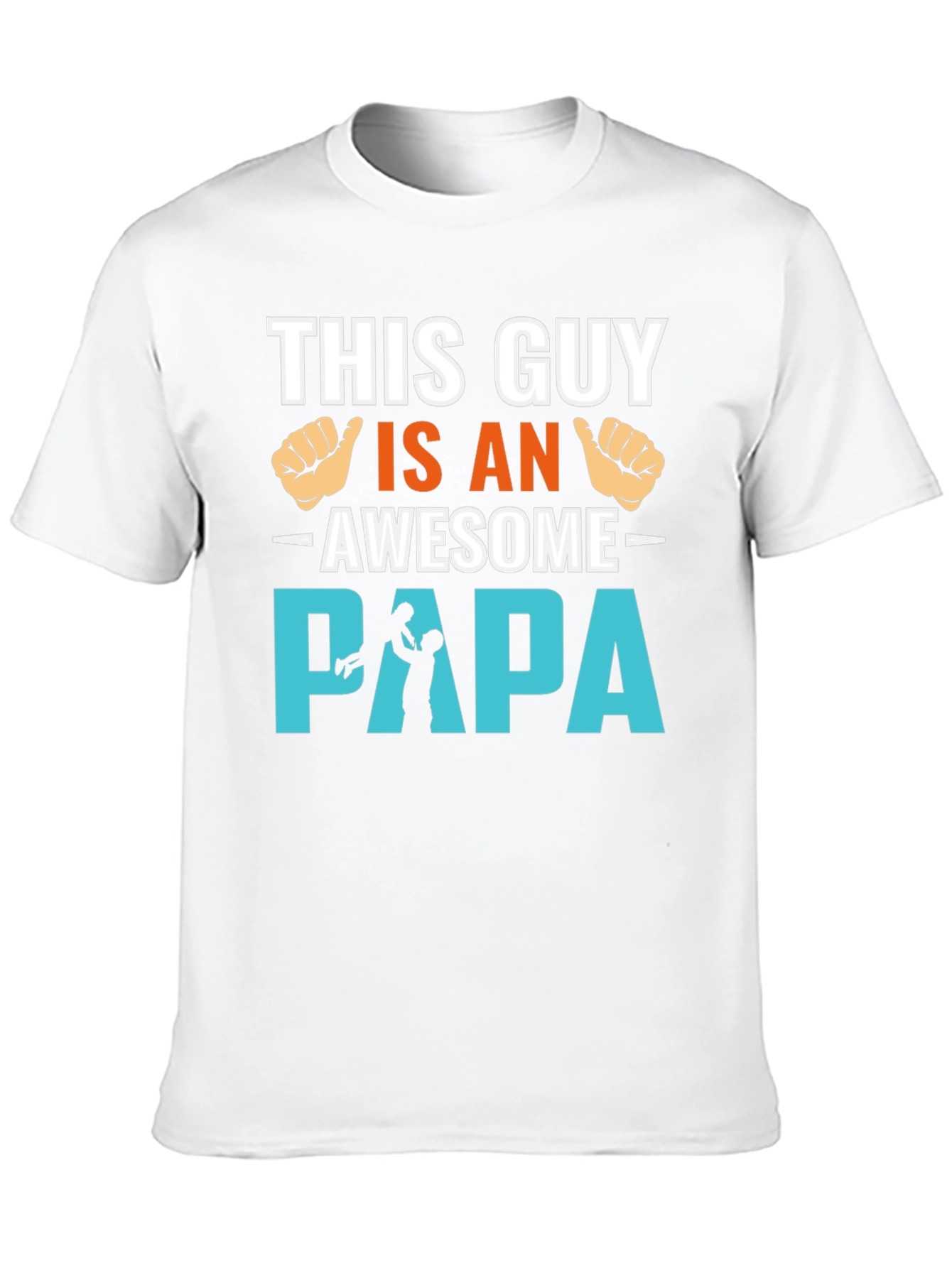 Black Awesome Papa T-Shirt view 10