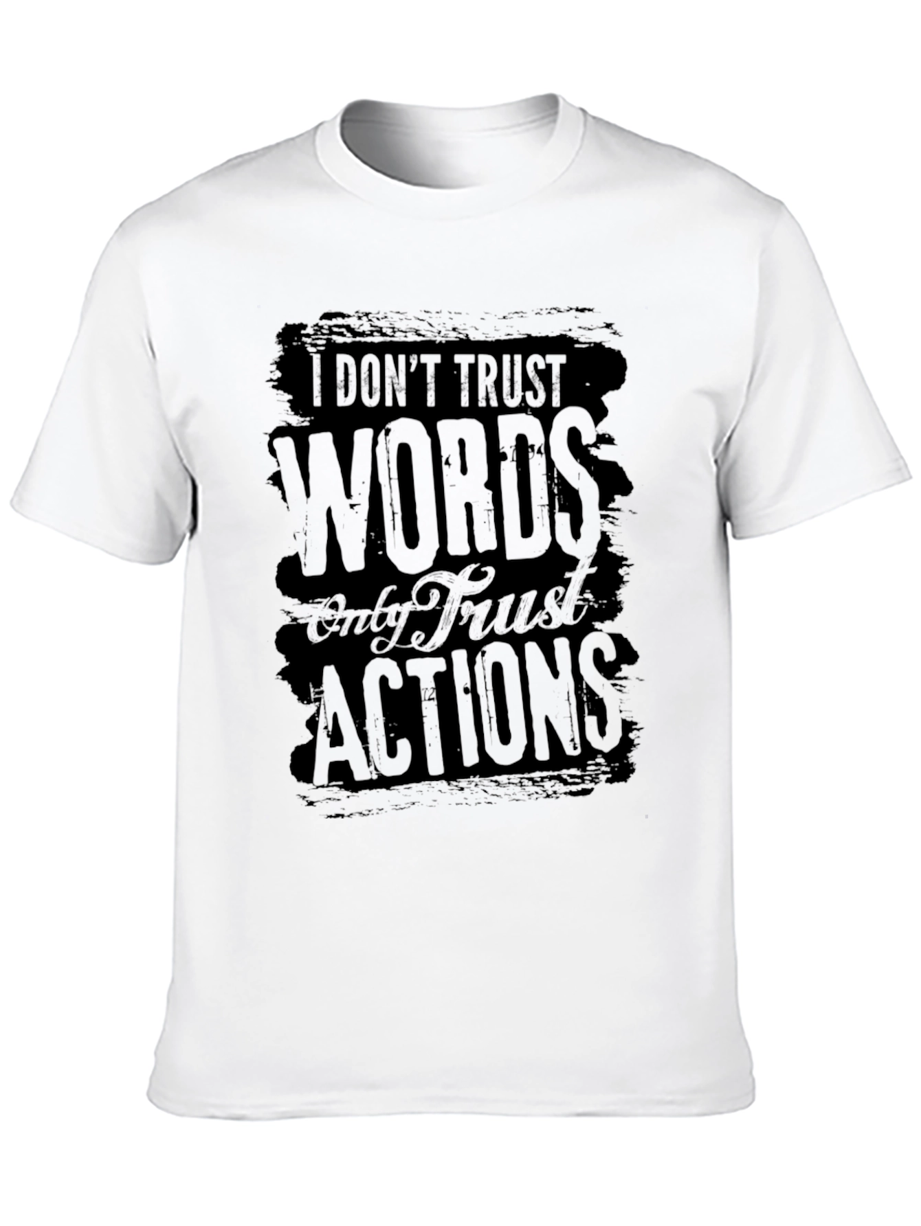 Black I Don't Trust Words Graphic Tee - Black view 10