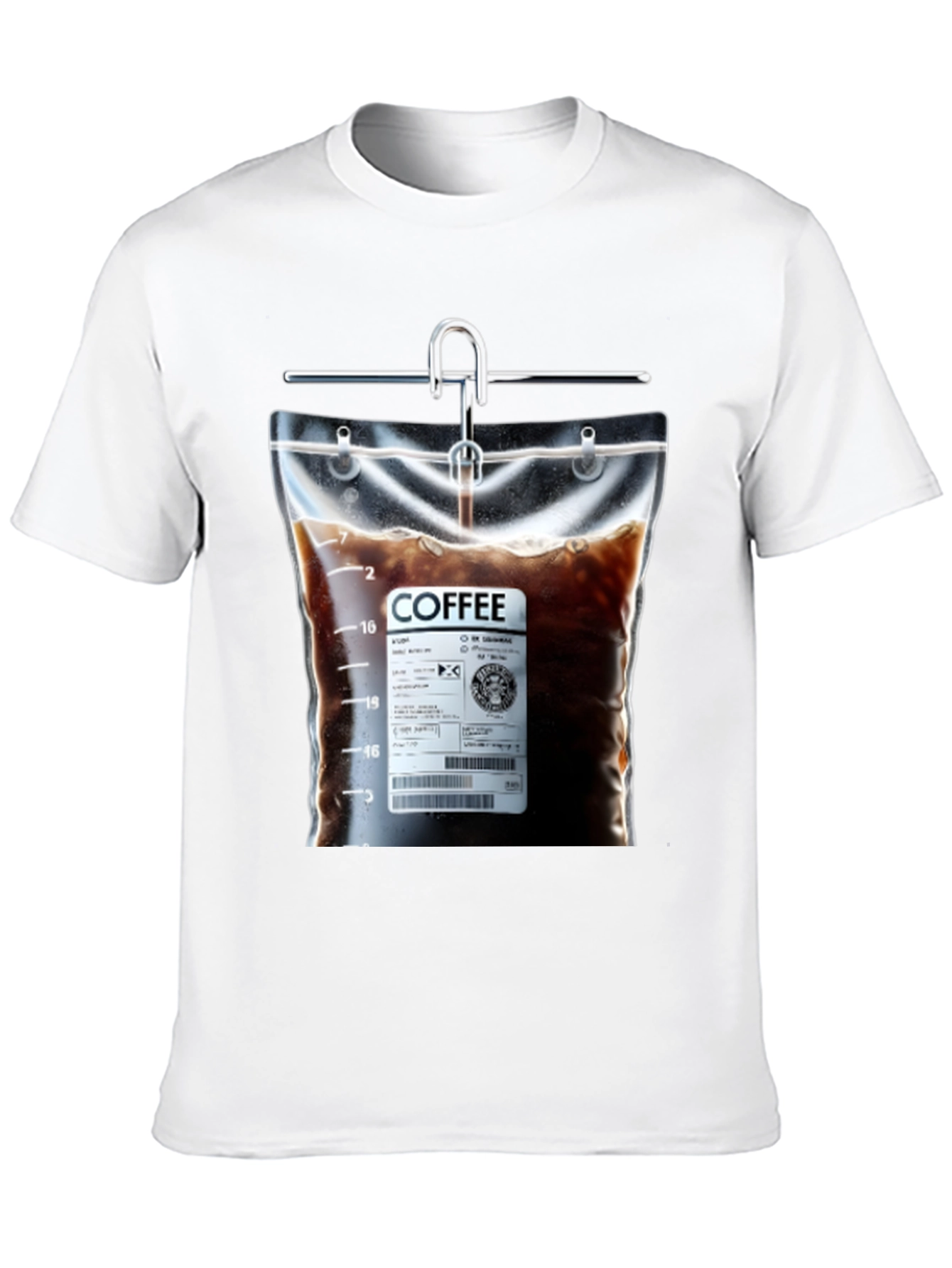 Black Coffee Drip T-Shirt - Novelty Graphic Tee view 10