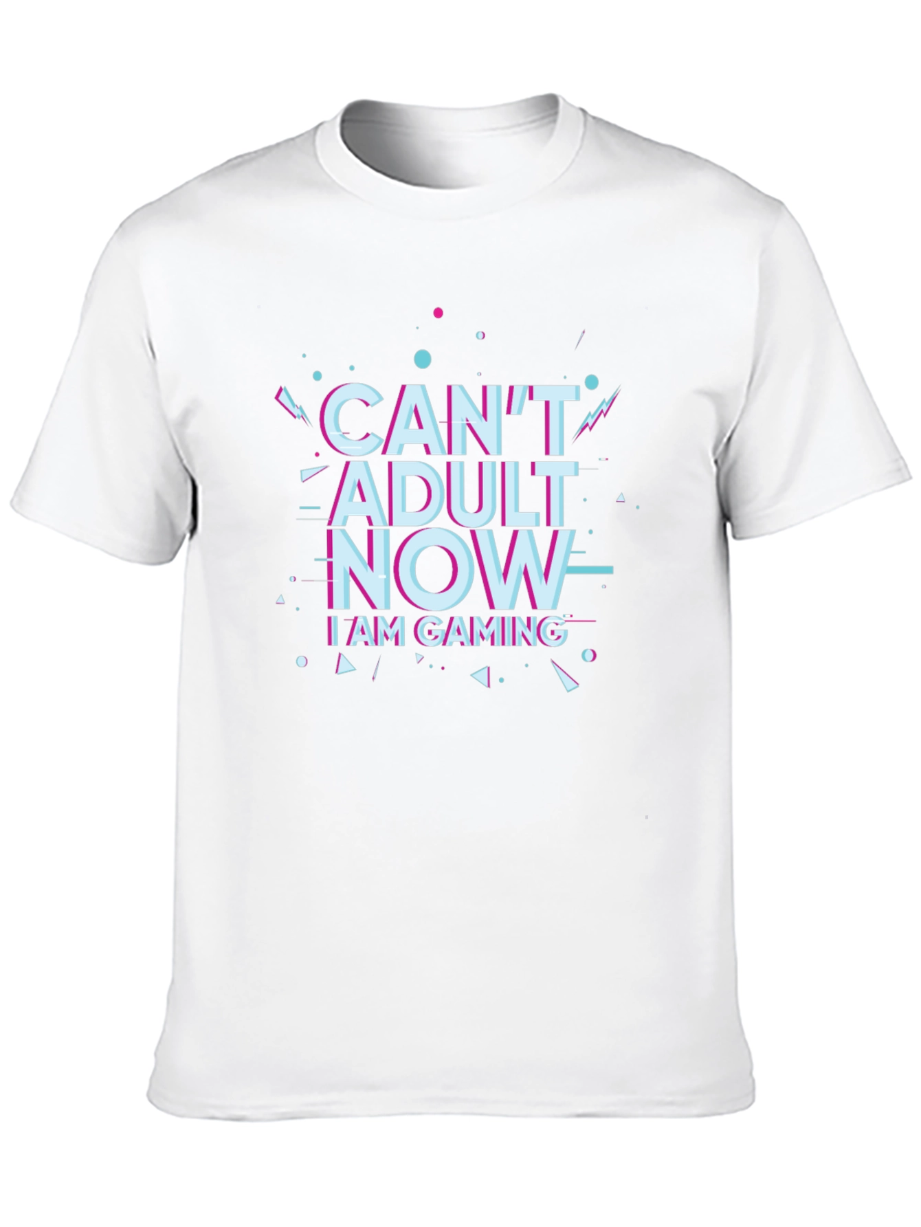 Can't Adult Now Gaming Black T-Shirt - 10
