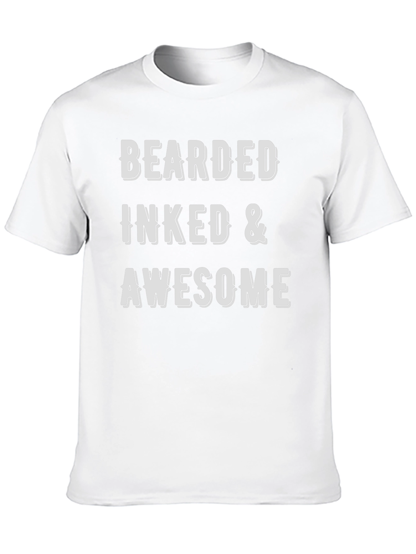 Black Bearded Inked & Awesome Graphic T-Shirt view 10