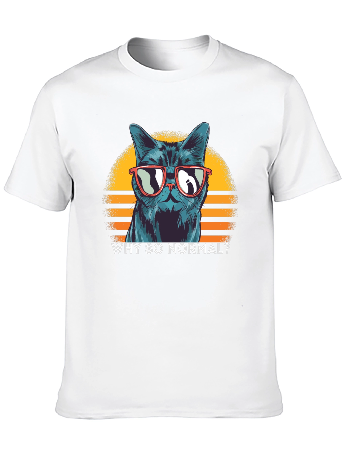 Black Cool Cat T-Shirt: Why So Normal? view 10