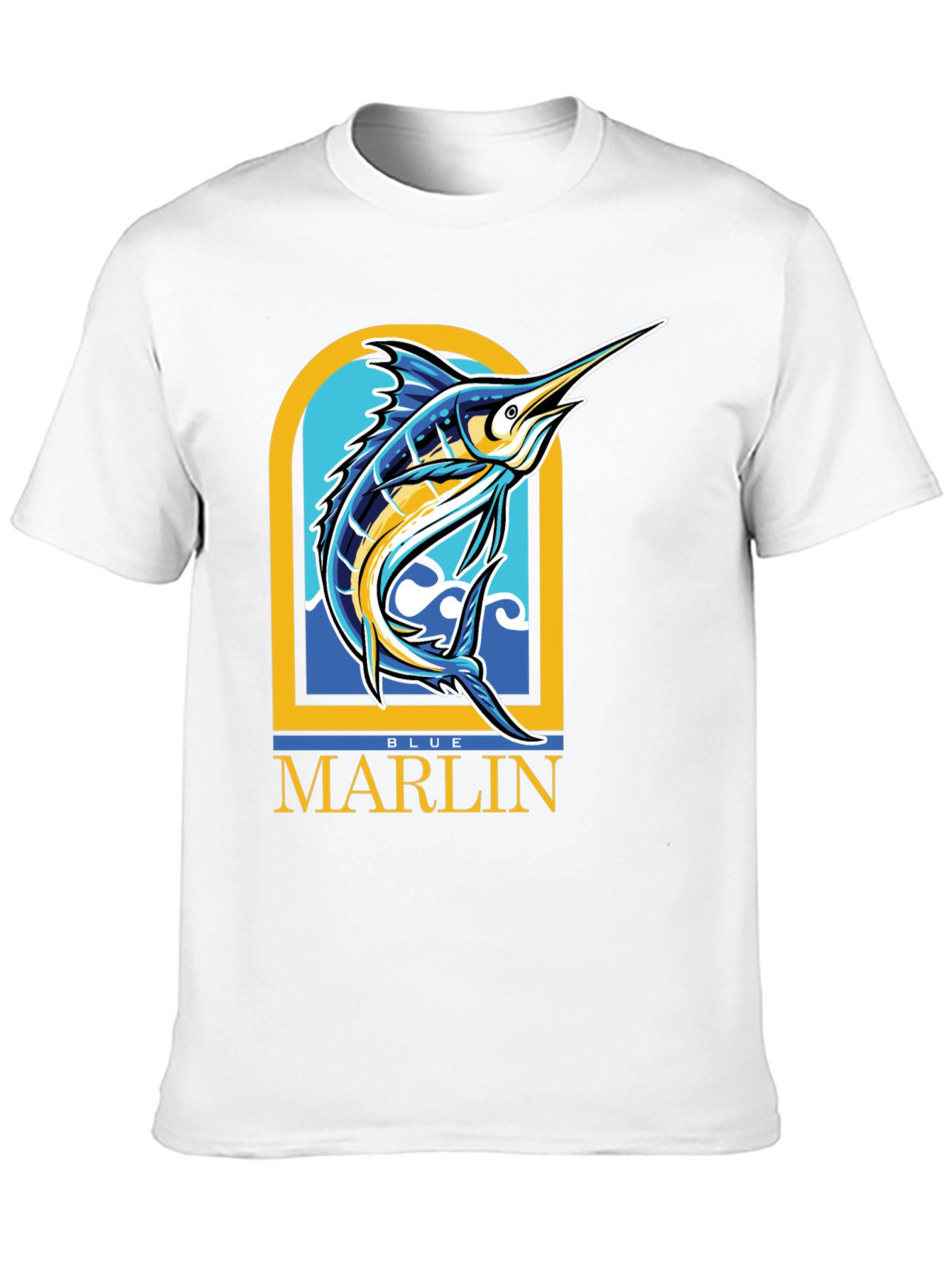 Black Blue Marlin Graphic T-Shirt - Men's Black Tee view 10