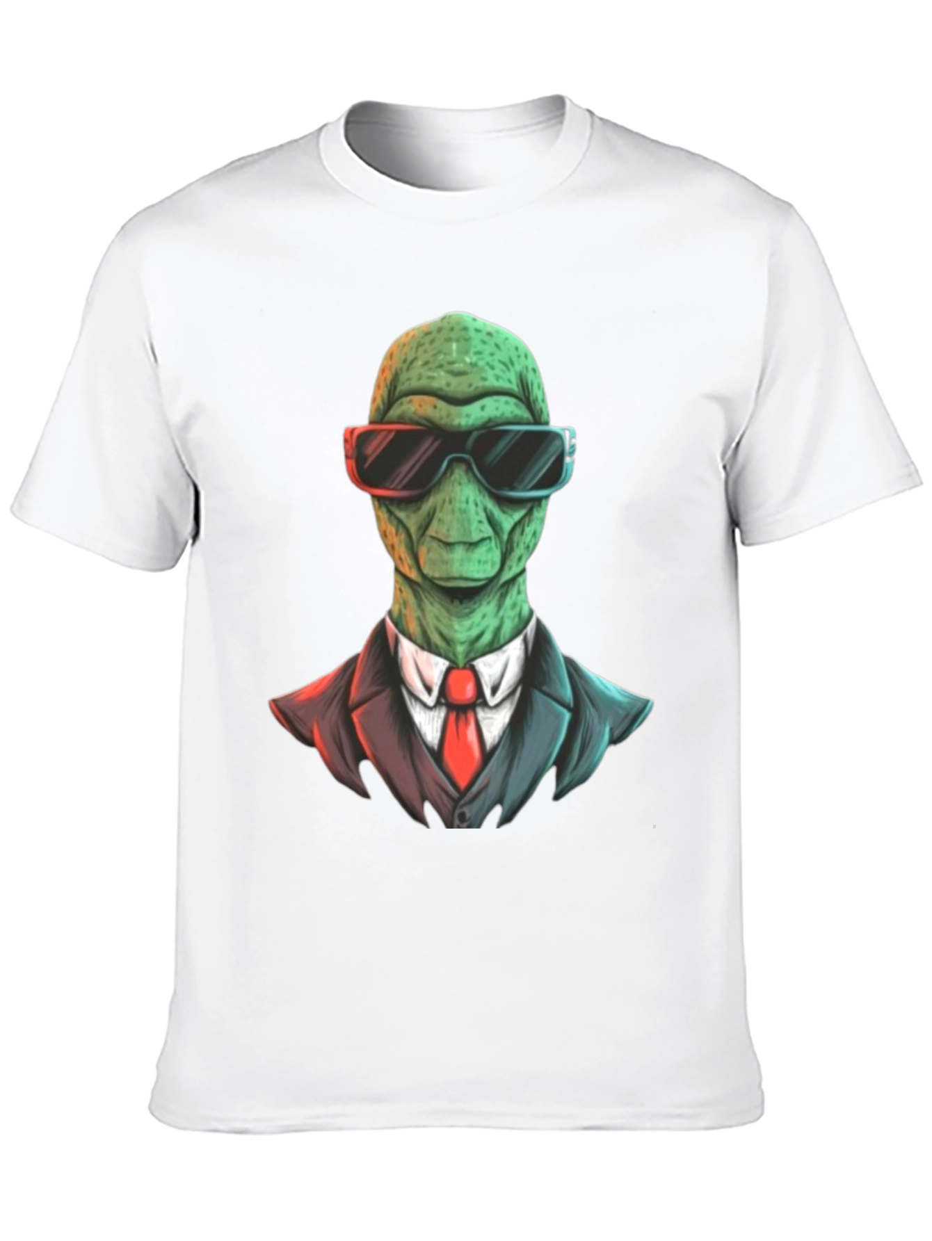Black Alien in Suit Graphic T-Shirt view 10