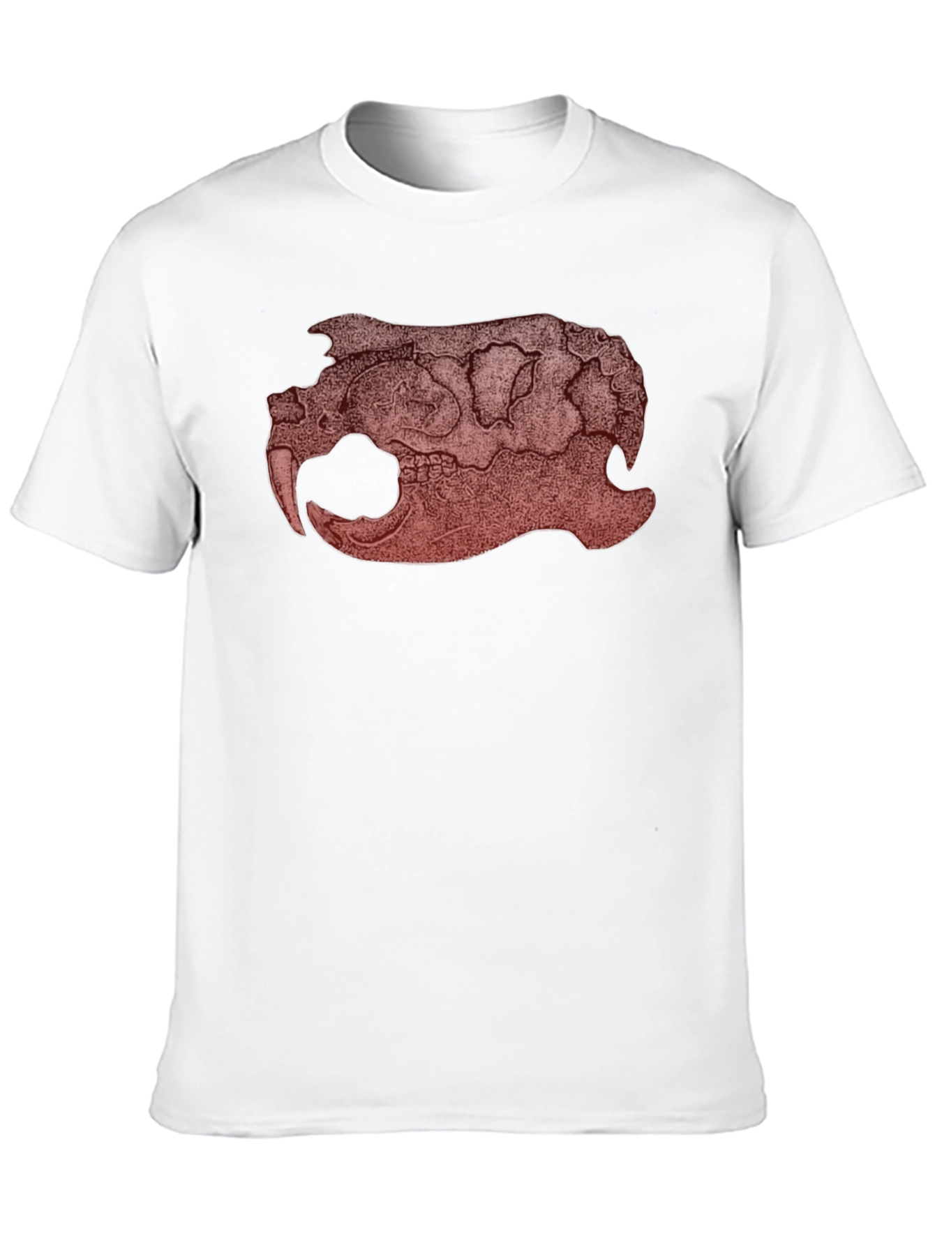 Black Graphic Beaver Skull Print Black T-Shirt view 10