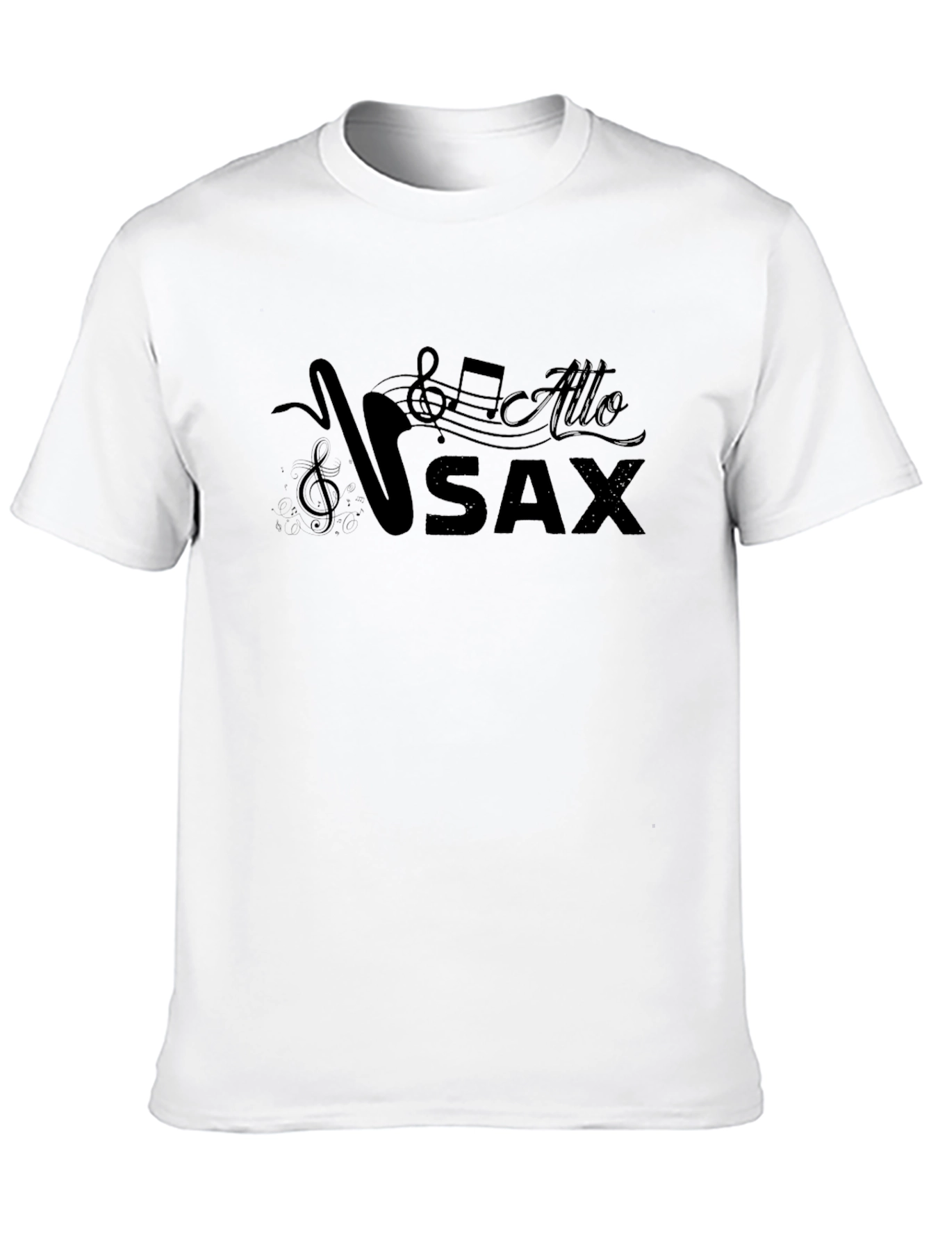 Black Alto Sax Music T-Shirt - Stylish & Comfortable! view 10