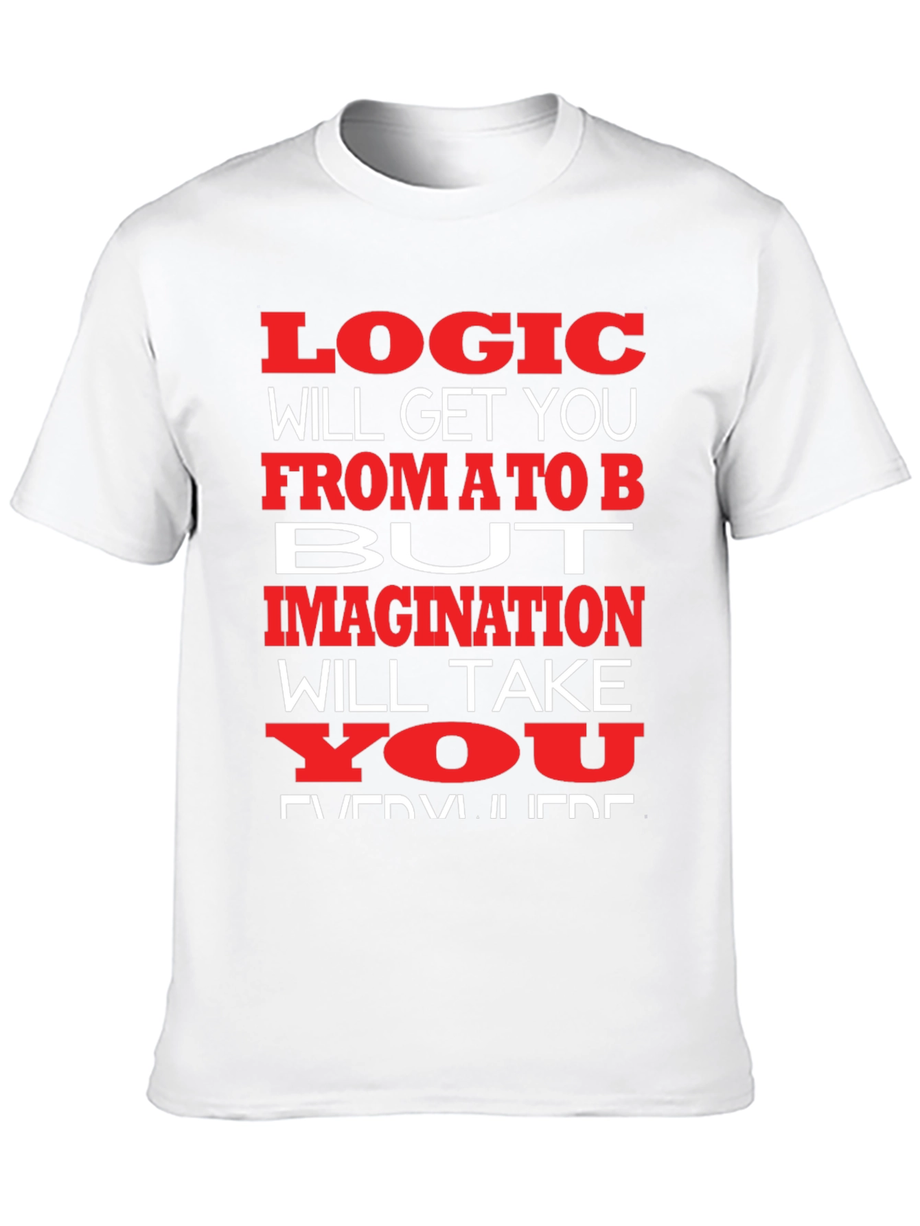 Black Logic vs. Imagination Graphic T-Shirt view 10