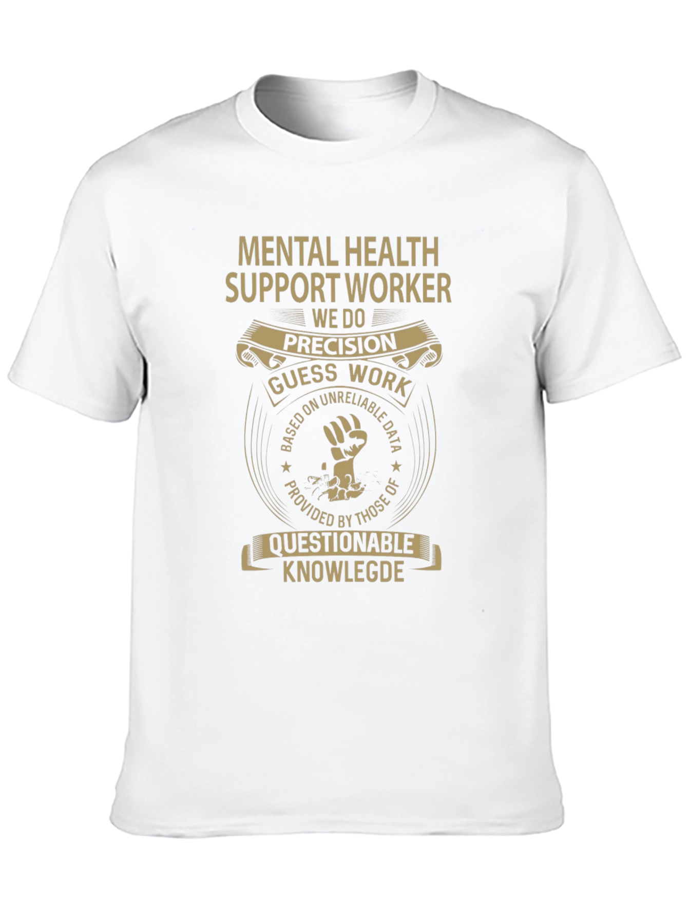 Black Mental Health Support Worker Novelty T-Shirt view 10
