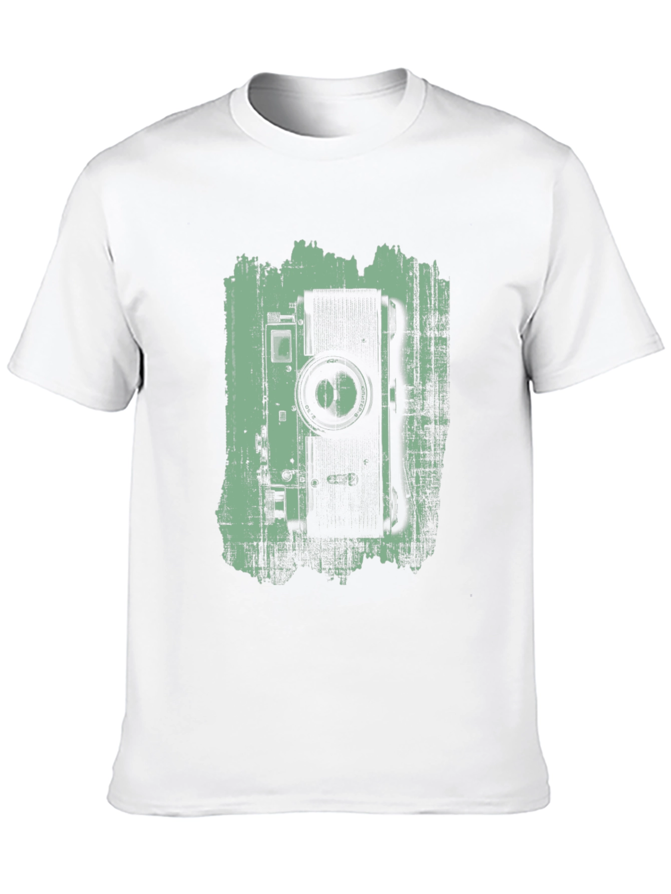 Black Vintage Camera Graphic Tee - Black Cotton T-Shirt view 10