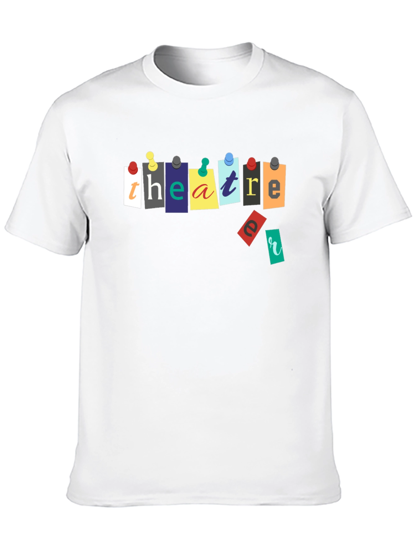 Black Theatre Push Pin T-Shirt view 10