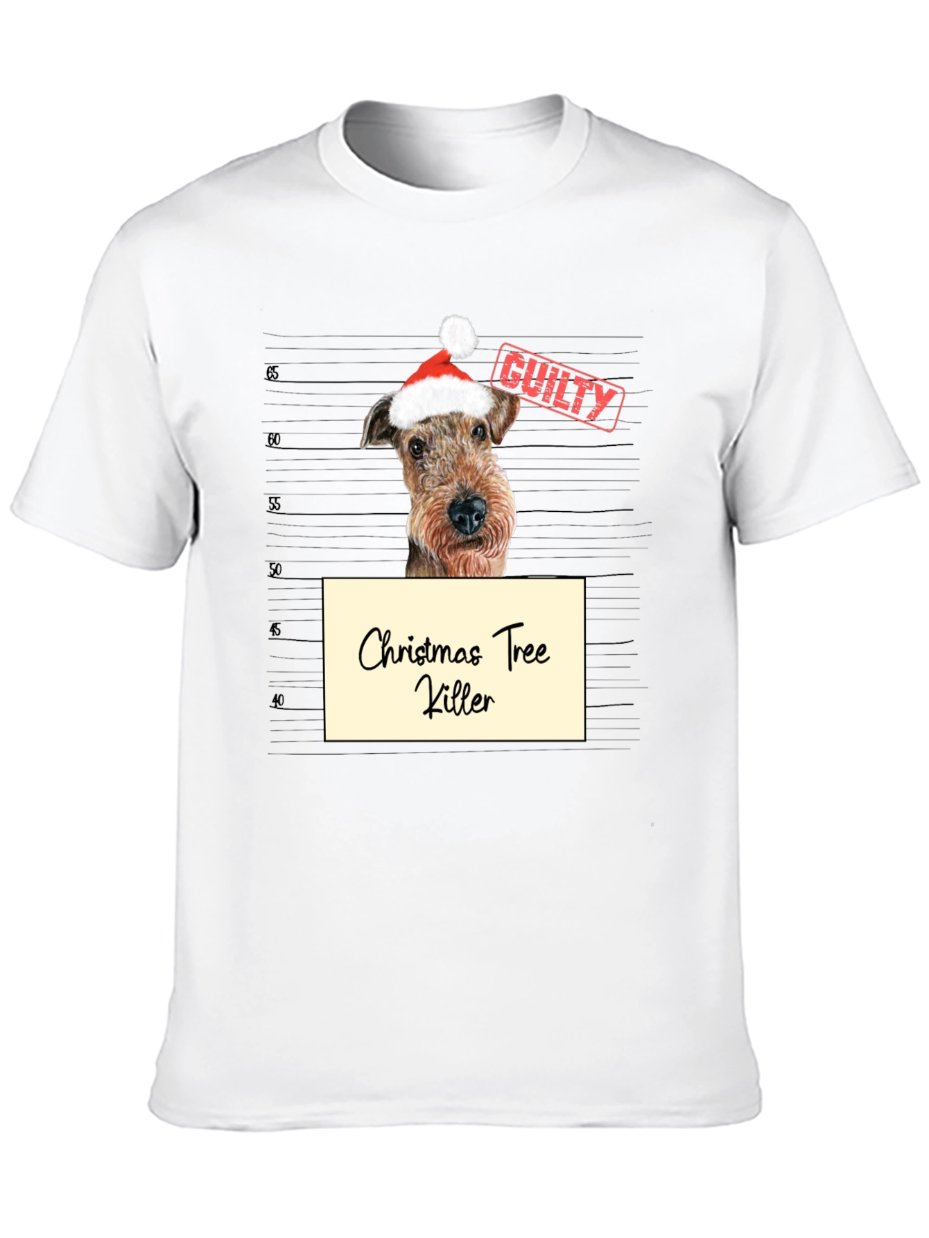 Christmas Tree Killer Dog Mugshot Graphic Tee - 10