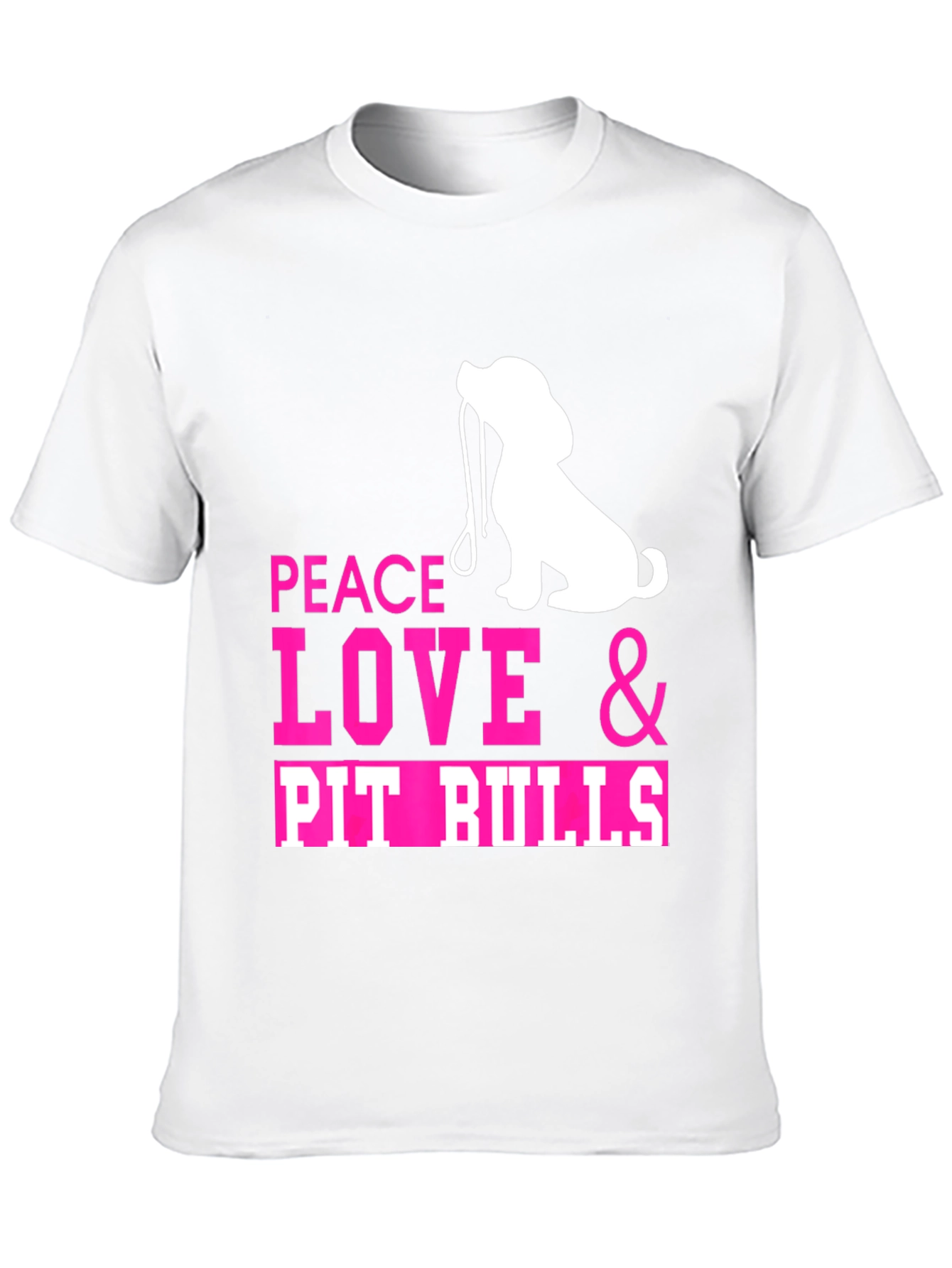 Black Peace Love & Pit Bulls T-Shirt view 10