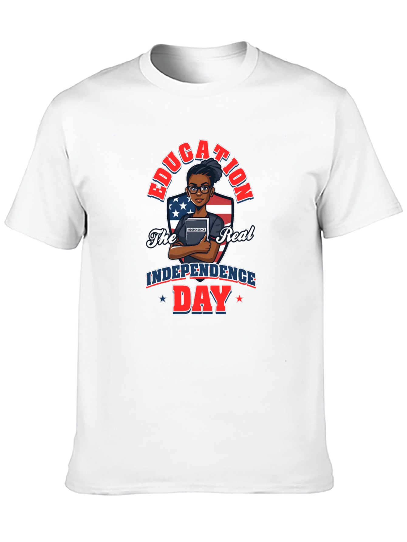 Black Education Independence Day Graphic Tee view 10