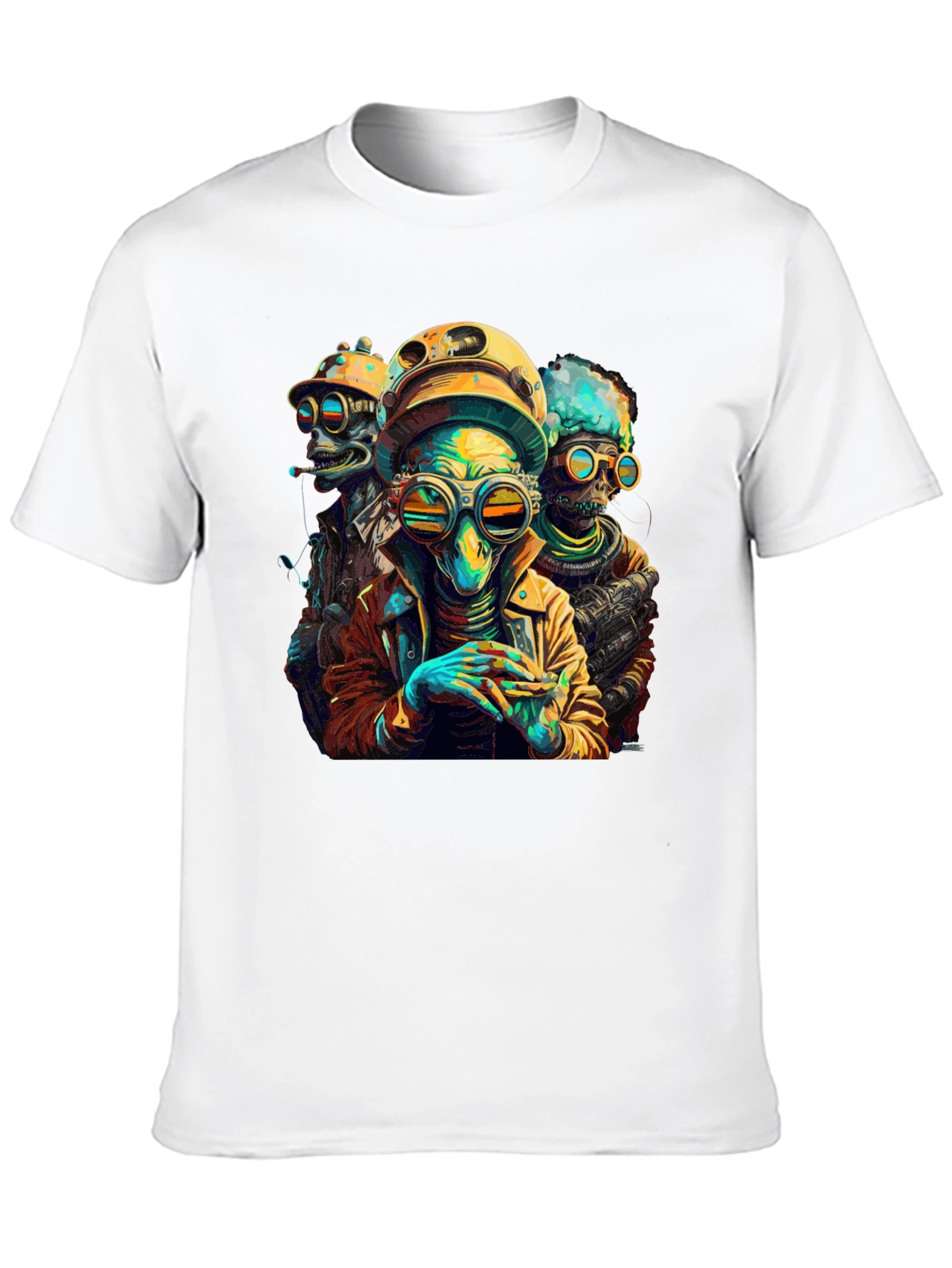 Black Retro Alien Crew Graphic T-Shirt view 10