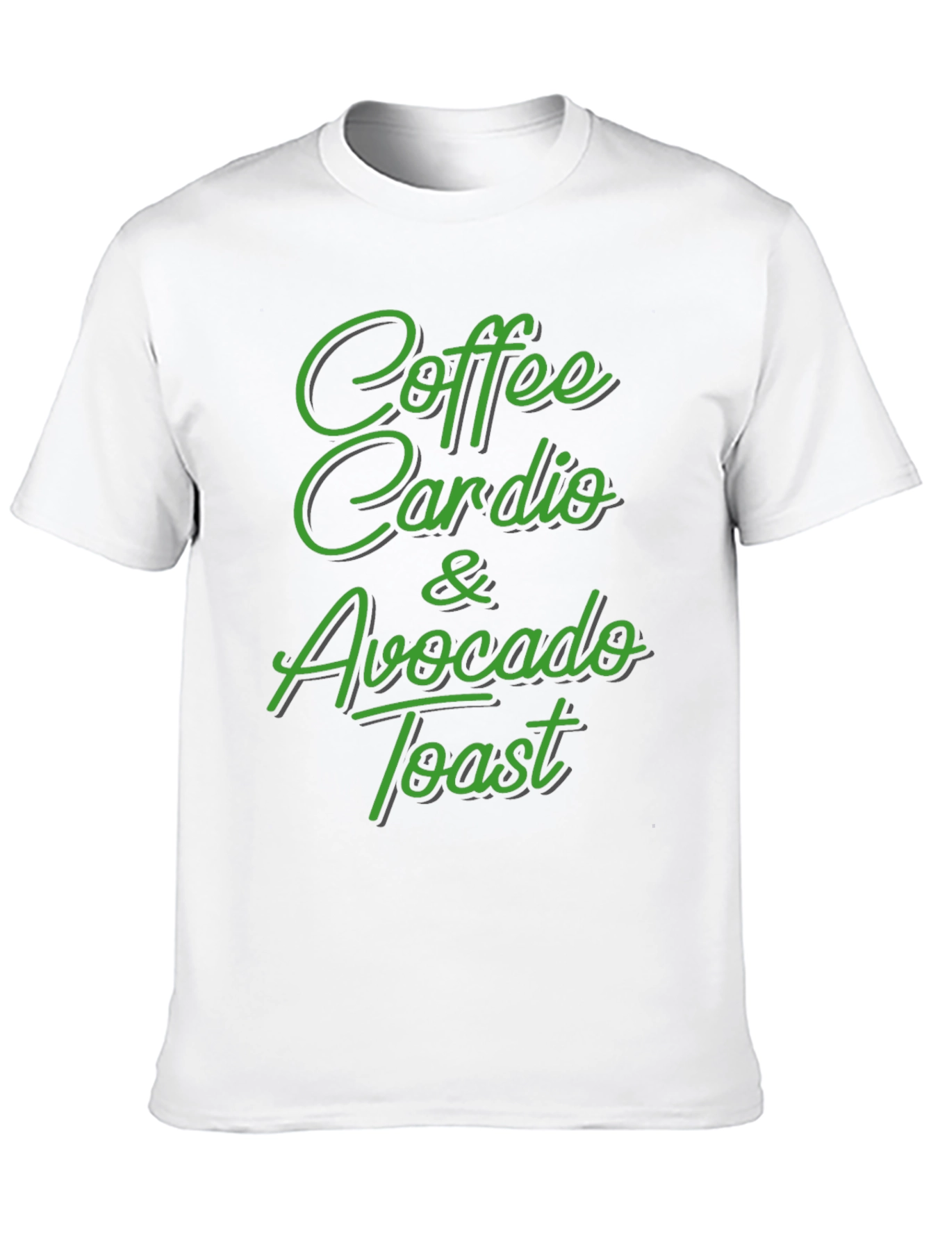 Black Coffee Cardio Avocado Toast Black T-Shirt view 10