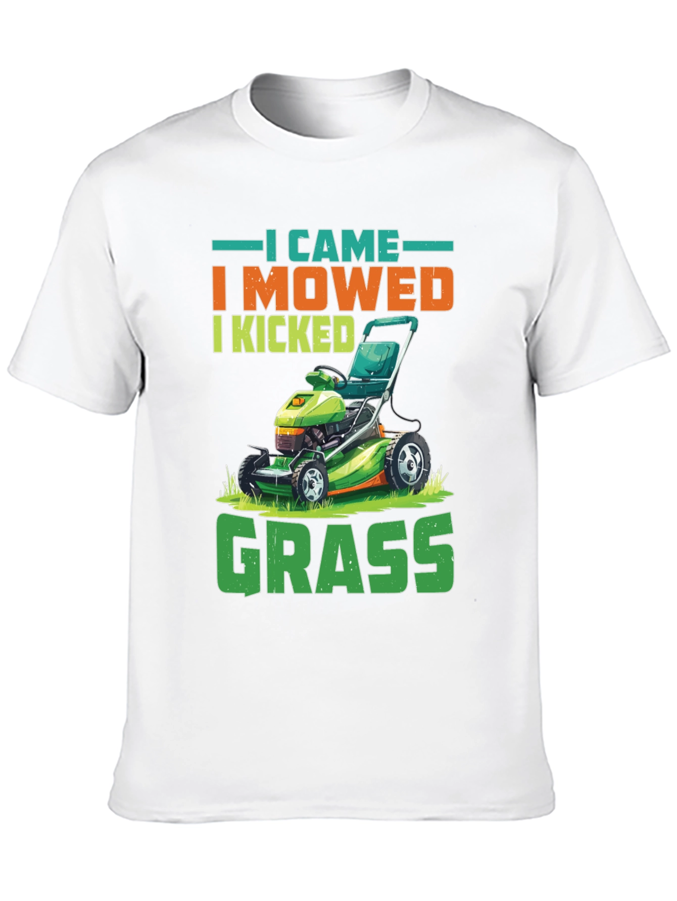 Black I Came I Mowed Funny Lawn Mowing T-Shirt view 10