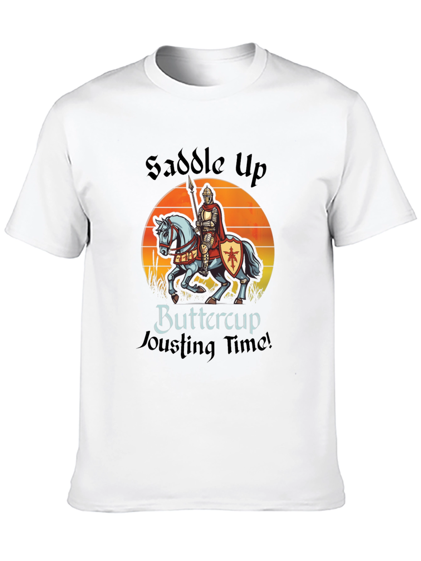 Black Saddle Up Buttercup Jousting T-Shirt view 10