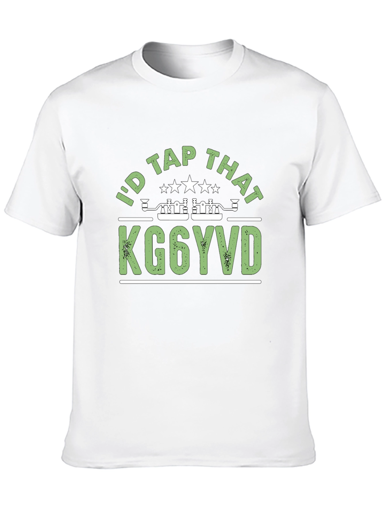 Black I'd Tap That KG6YVD T-Shirt - Amateur Radio view 10