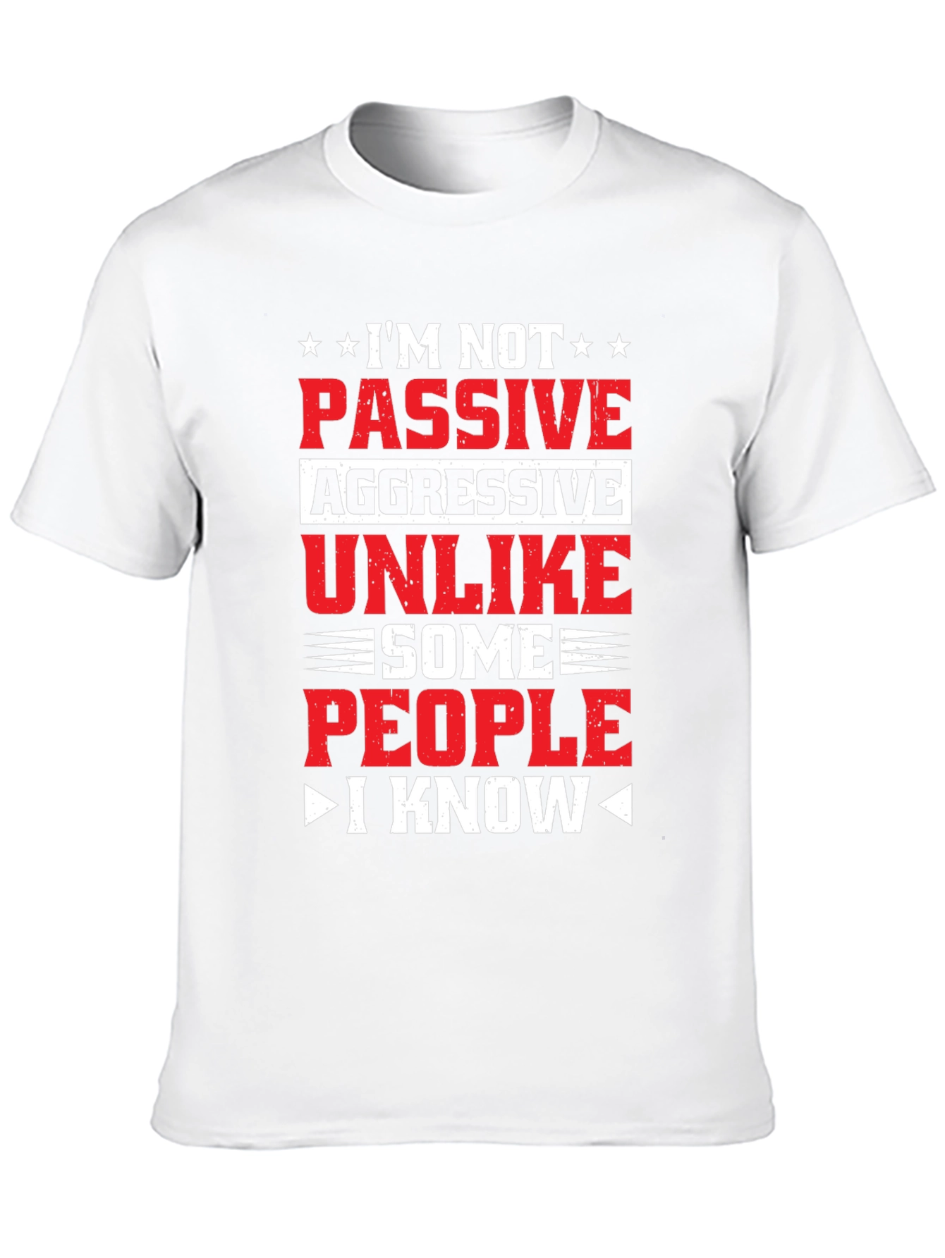 Black Passive Aggressive Funny Graphic T-Shirt view 10
