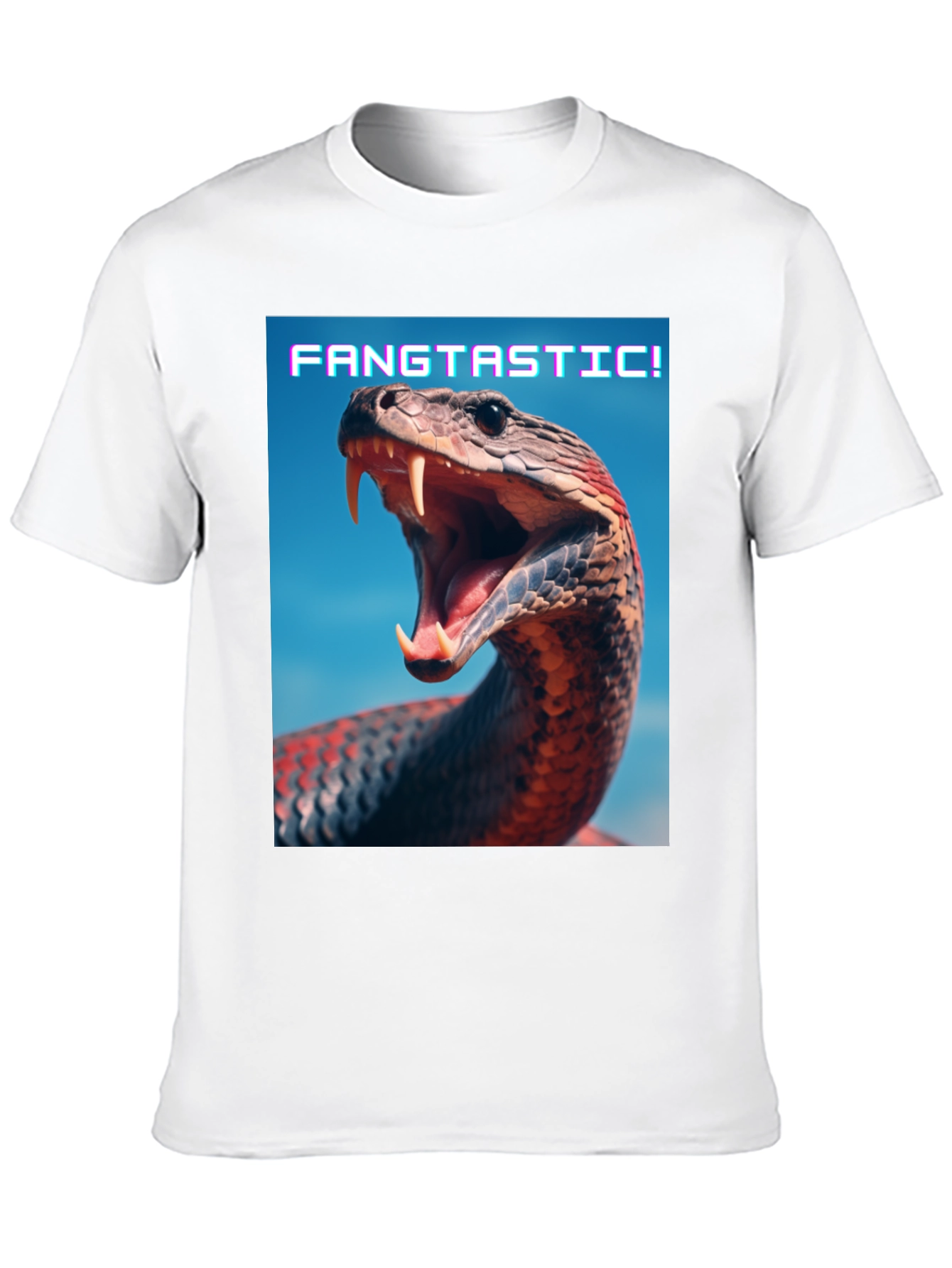 Black Fangtastic Snake Graphic Tee - Unique Animal Print Shirt view 10
