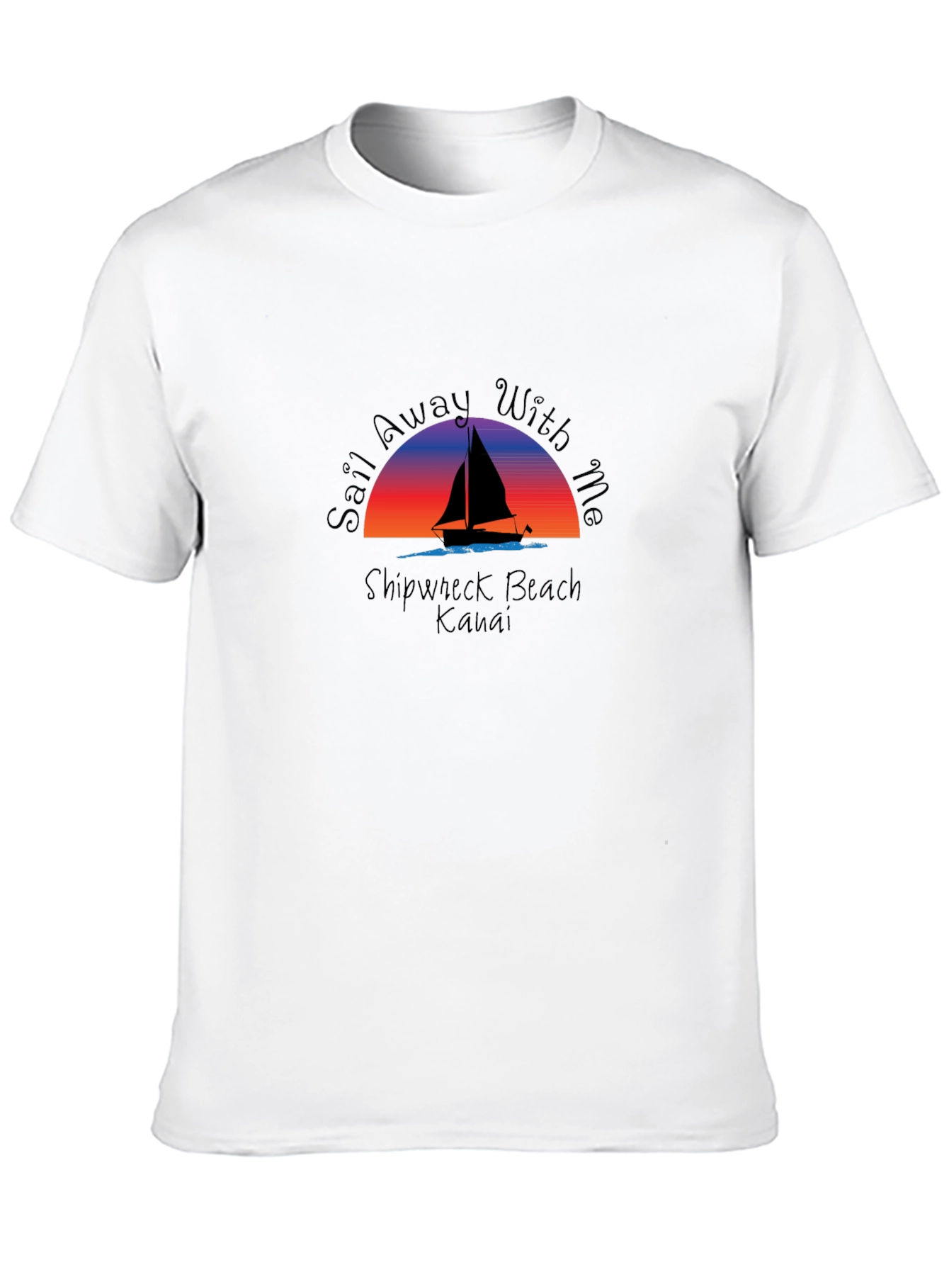 Black Sail Away With Me Black Graphic Tee view 10