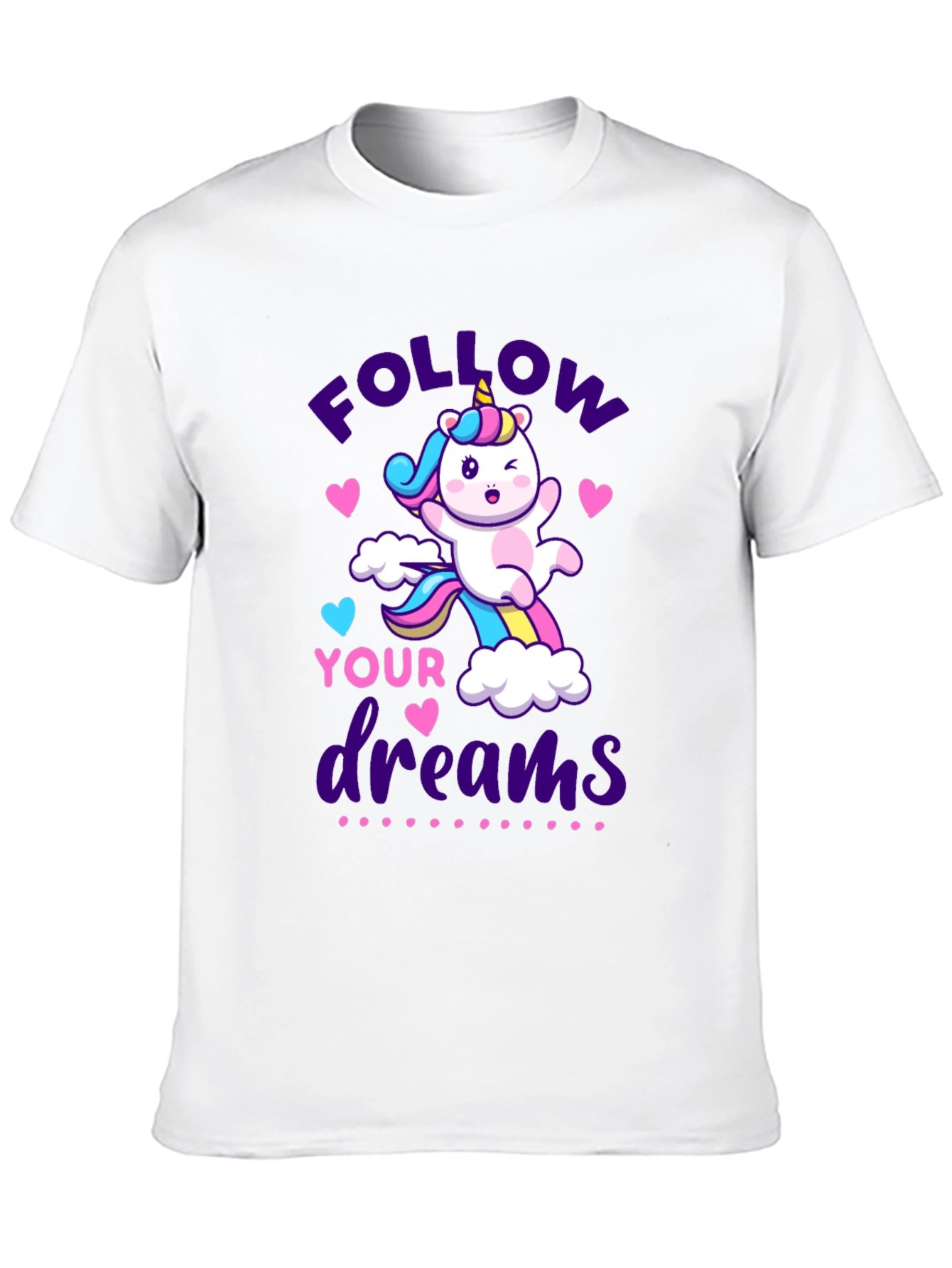 Black Follow Your Dreams Unicorn Graphic Tee view 10