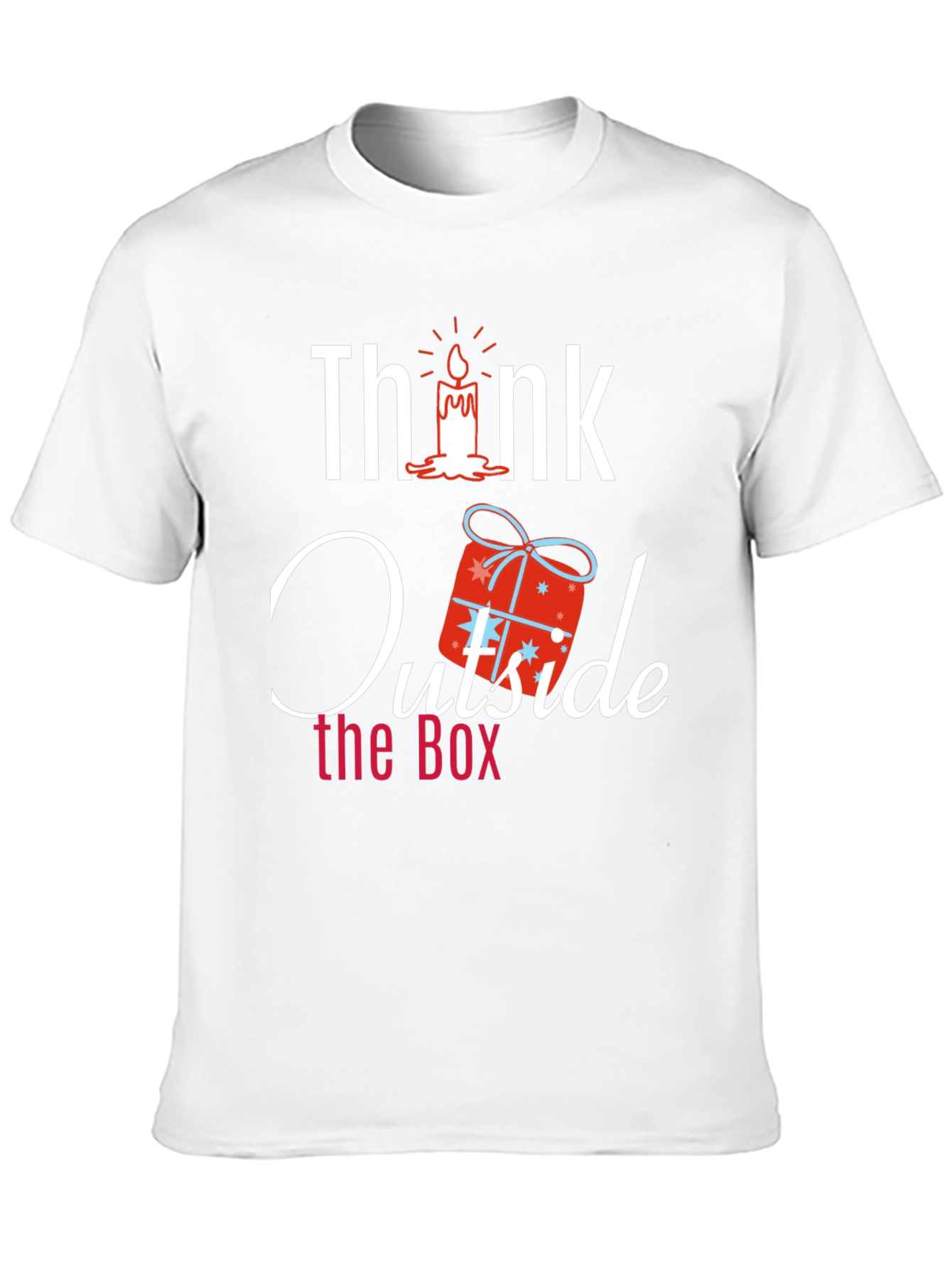 Black Think Outside the Box Novelty Graphic T-Shirt view 10