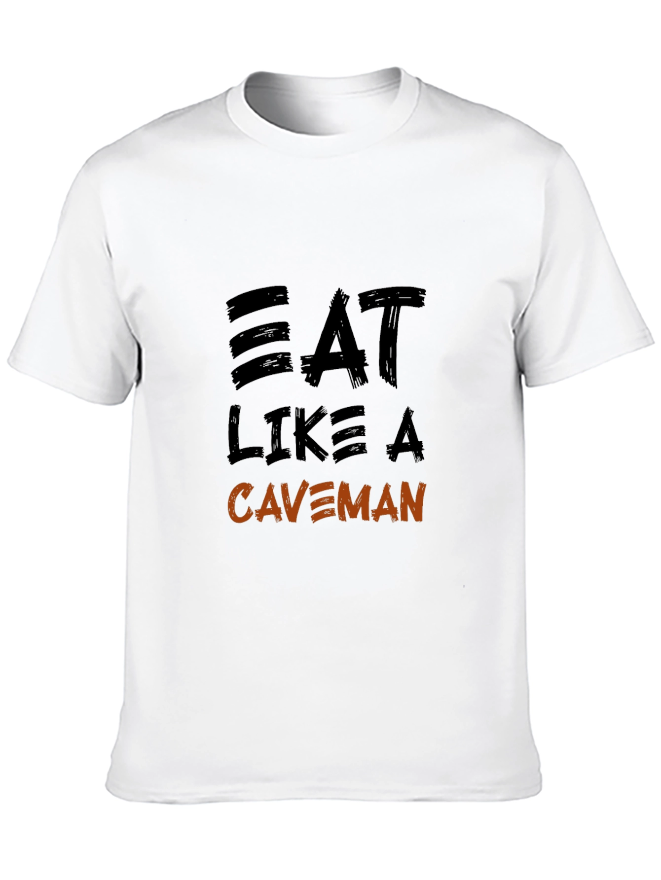 Black Eat Like a Caveman Graphic T-Shirt view 10