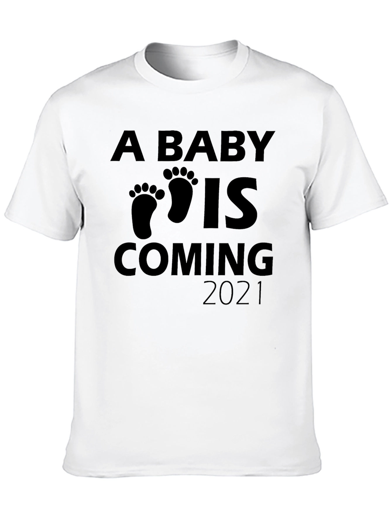 Black A Baby is Coming 2021 T-Shirt view 10