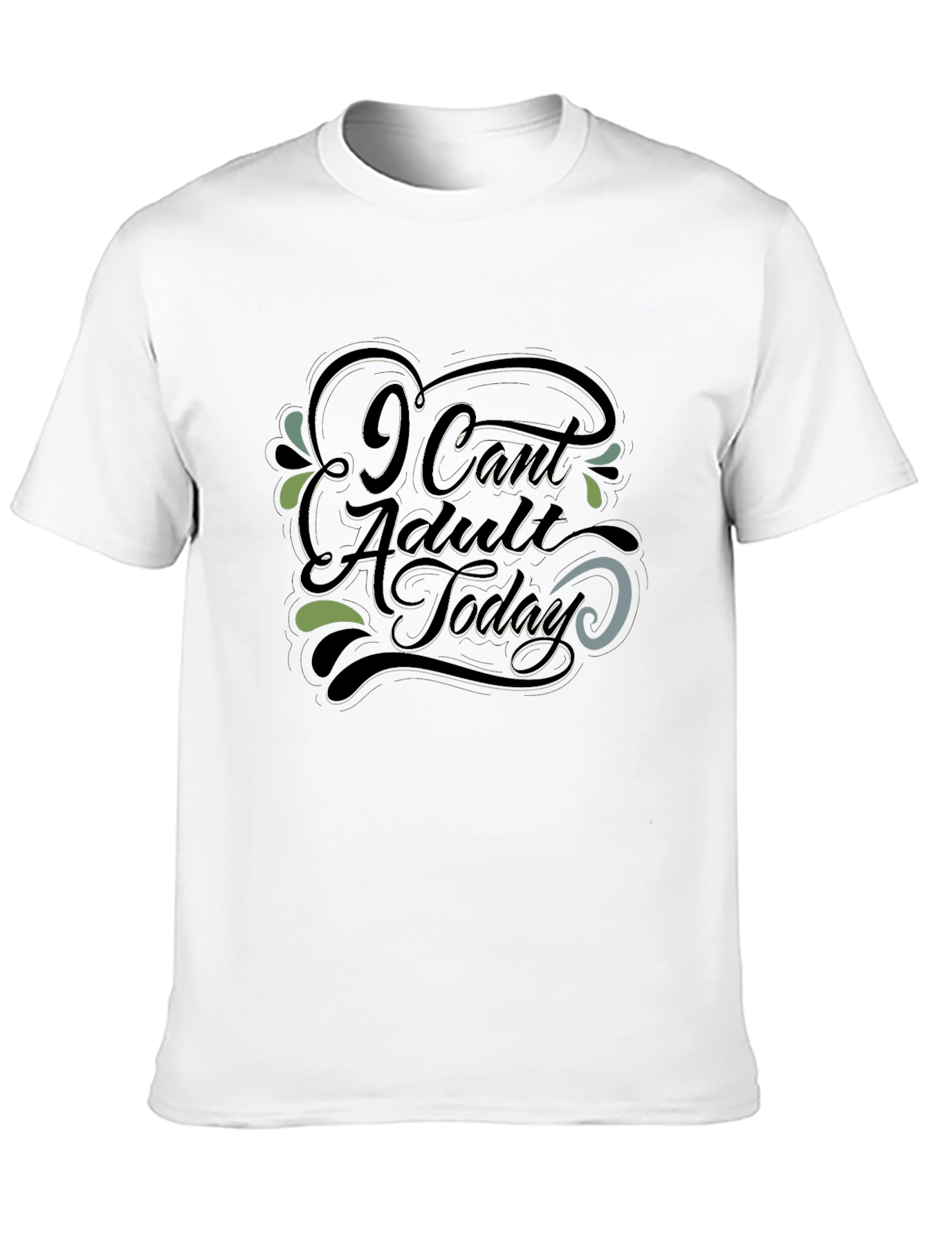 I Can't Adult Today Graphic Tee - Black - 10