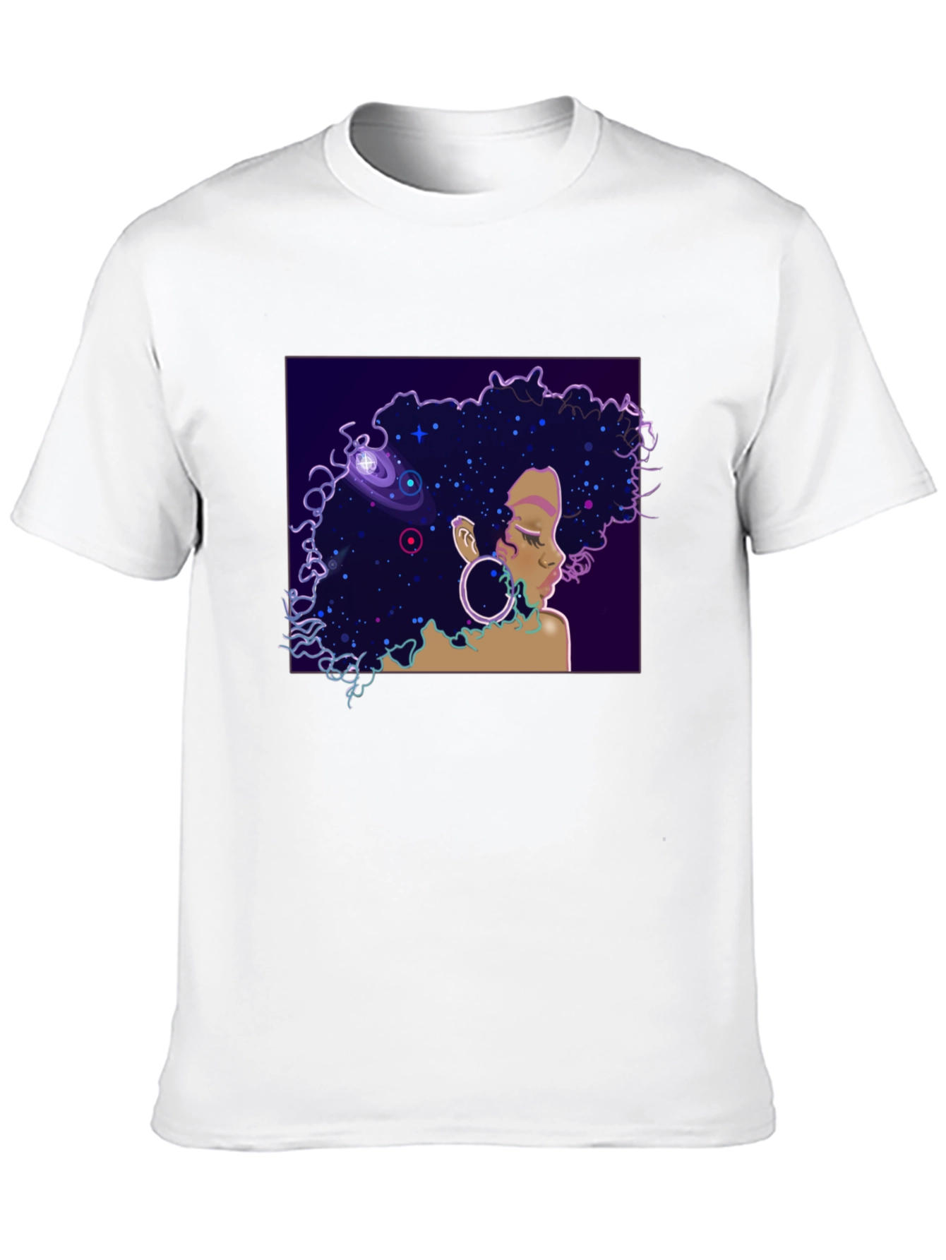 Black Cosmic Queen Black T-Shirt view 10