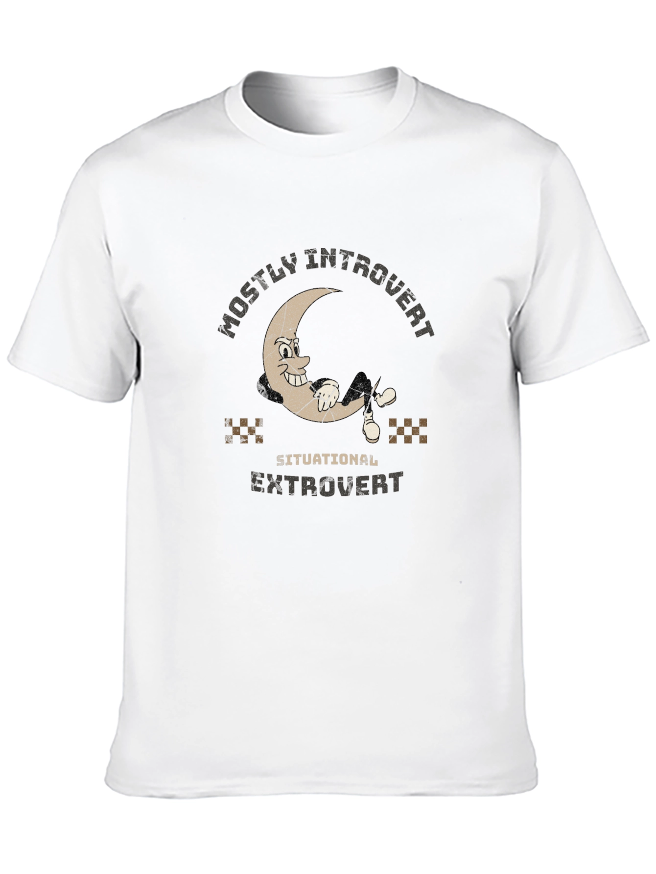 Black Mostly Introvert T-Shirt - Situational Extrovert view 10