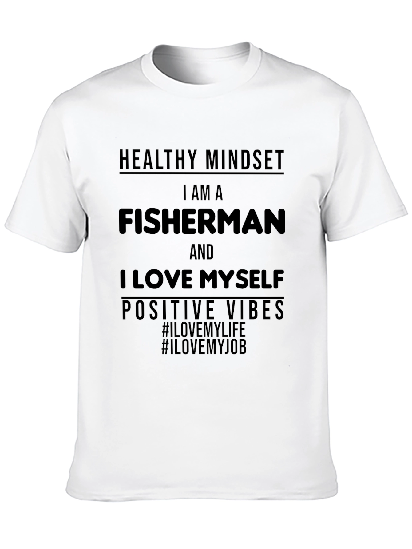 Black Fisherman Positive Vibes Graphic Tee view 10