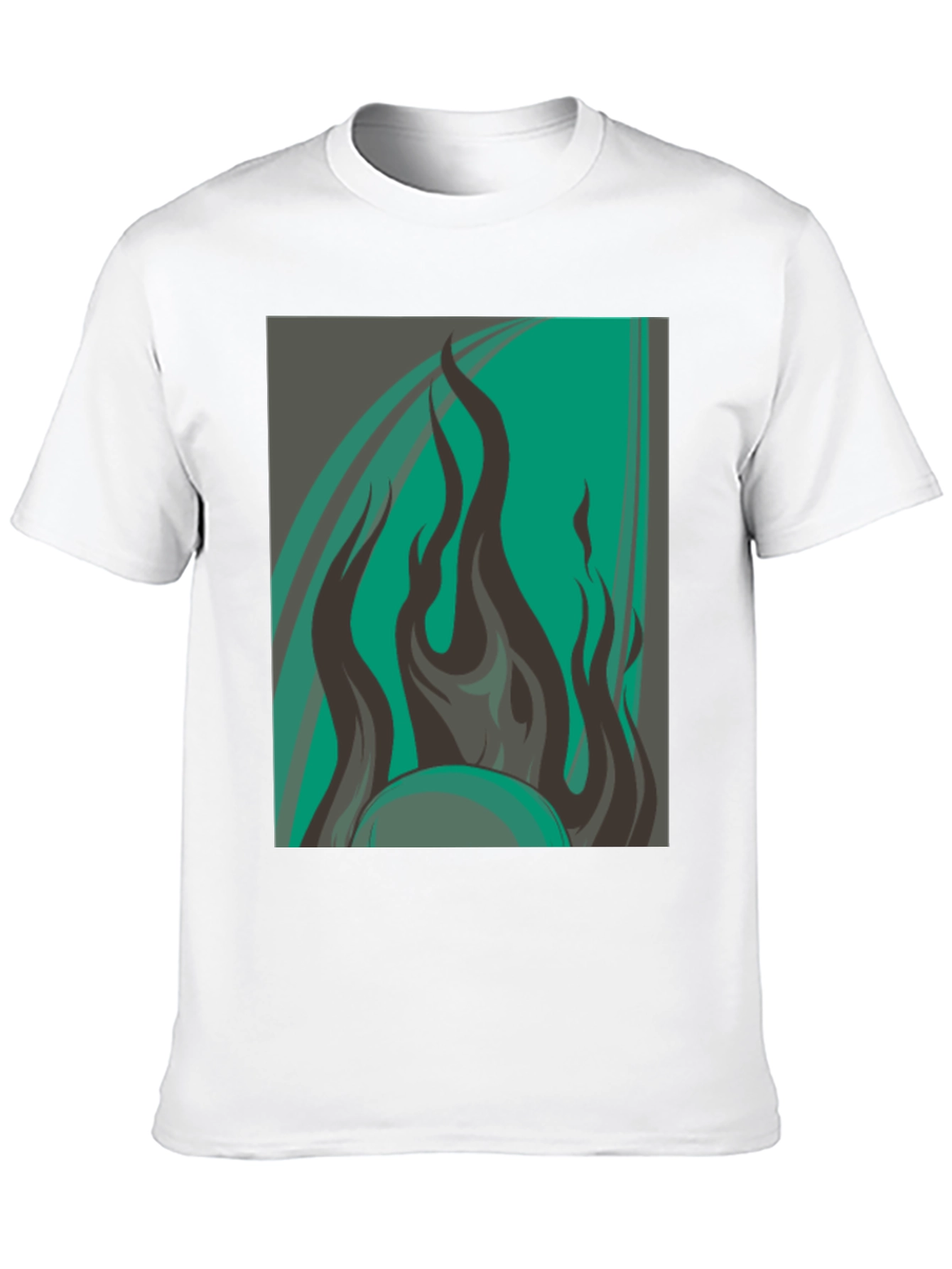 Black Fiery Graphic Tee - Bold & Stylish view 10