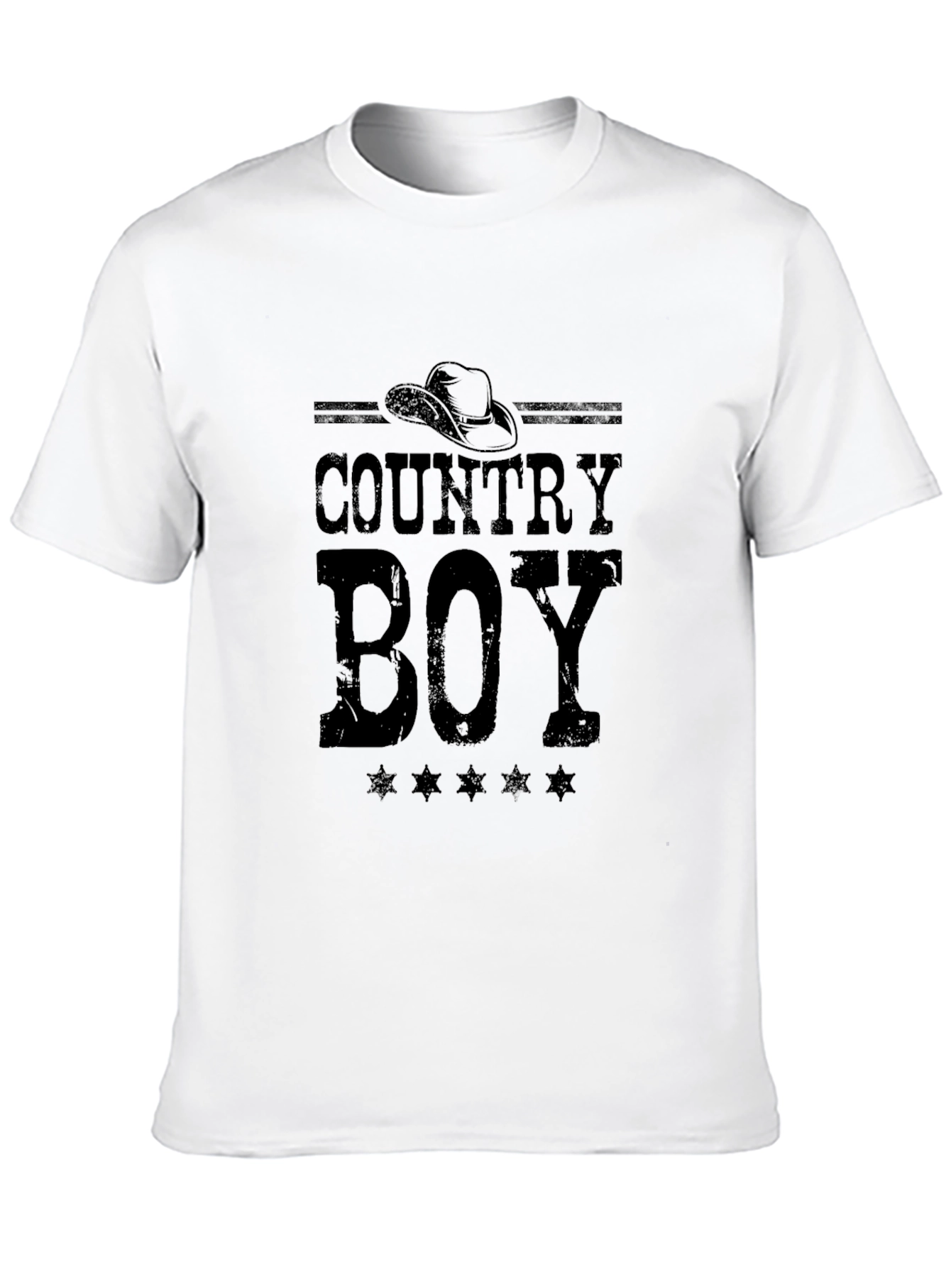Black Country Boy Graphic Print Black T-Shirt view 10
