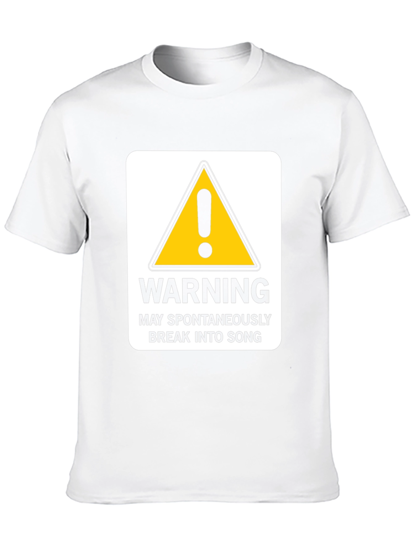Black Warning May Spontaneously Break Into Song - Funny T-Shirt view 10