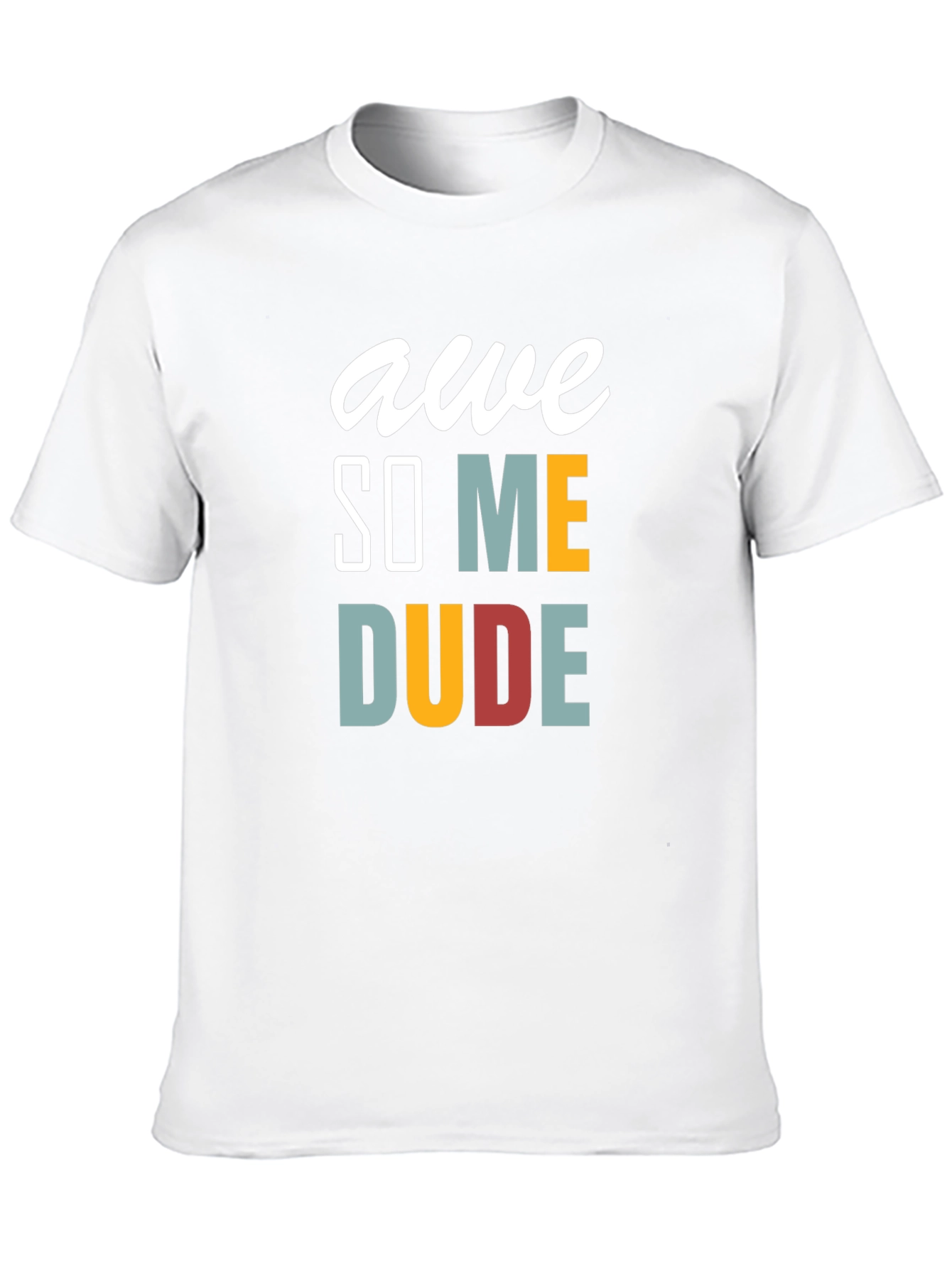 Black Awesome Dude Graphic Tee - Men's Black T-Shirt view 10