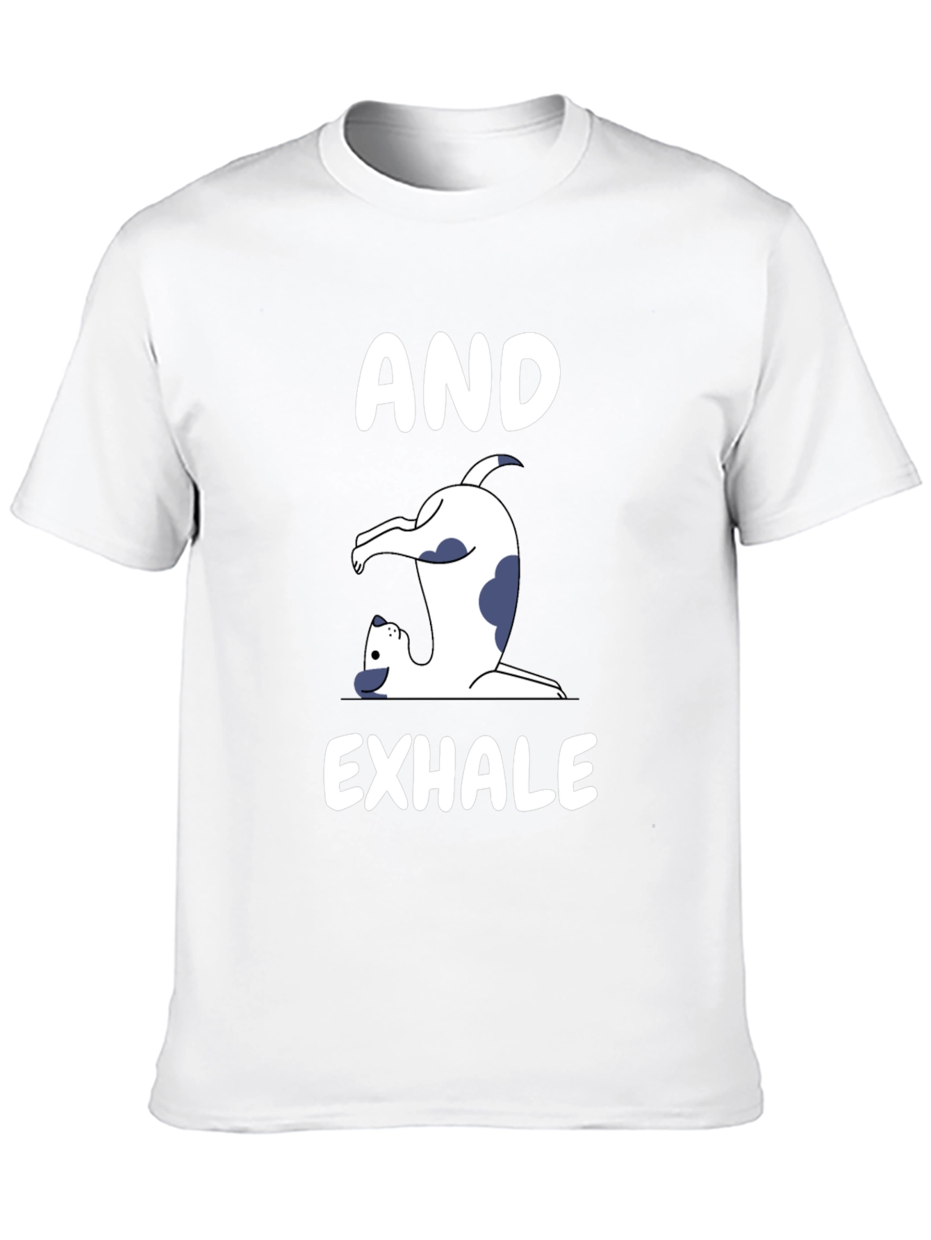 Black And Exhale Yoga Dog T-Shirt view 10