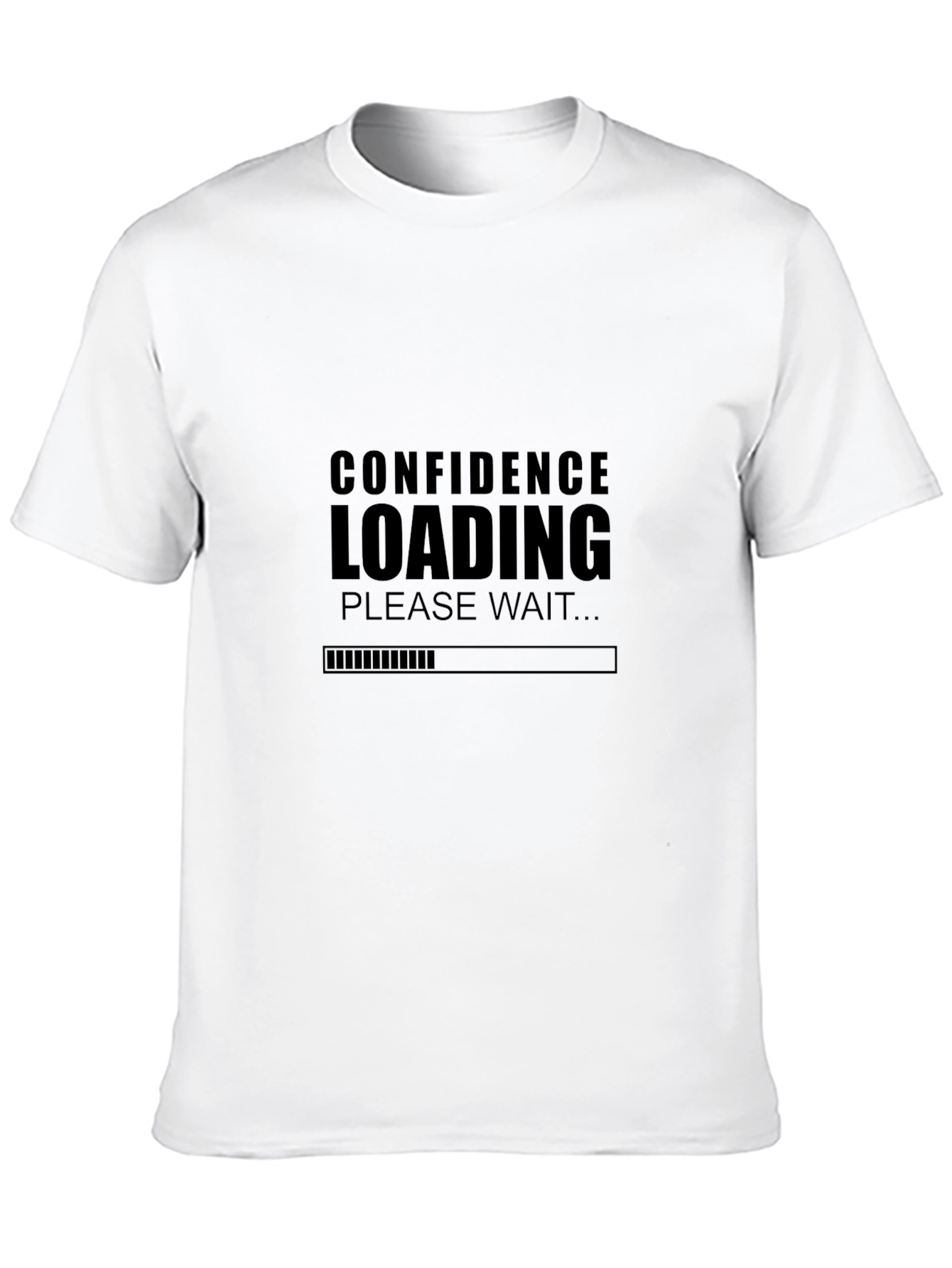 Black Confidence Loading T-Shirt - Funny Slogan Tee view 10