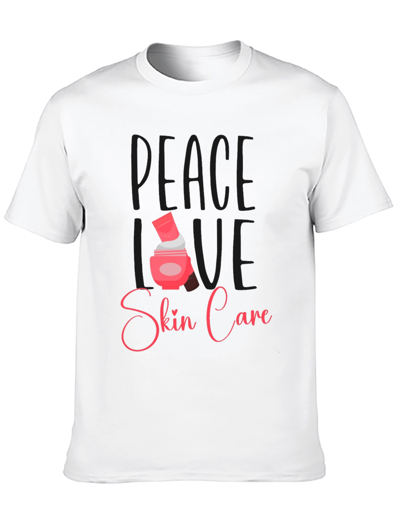 Black Peace Love Skin Care Black T-Shirt view 10