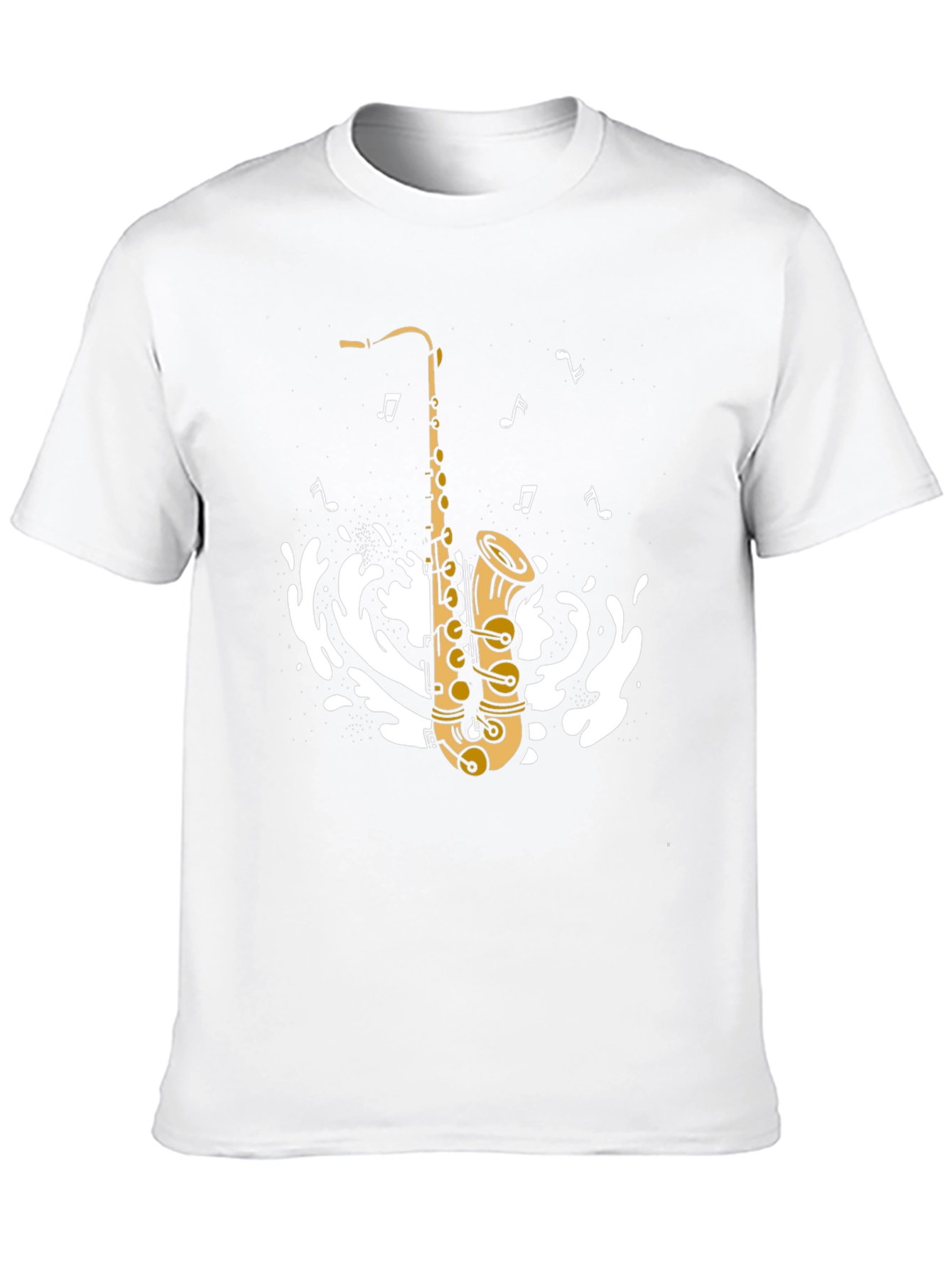 Black Saxophone Music T-Shirt - Stylish Cotton Tee for Music Lovers view 10