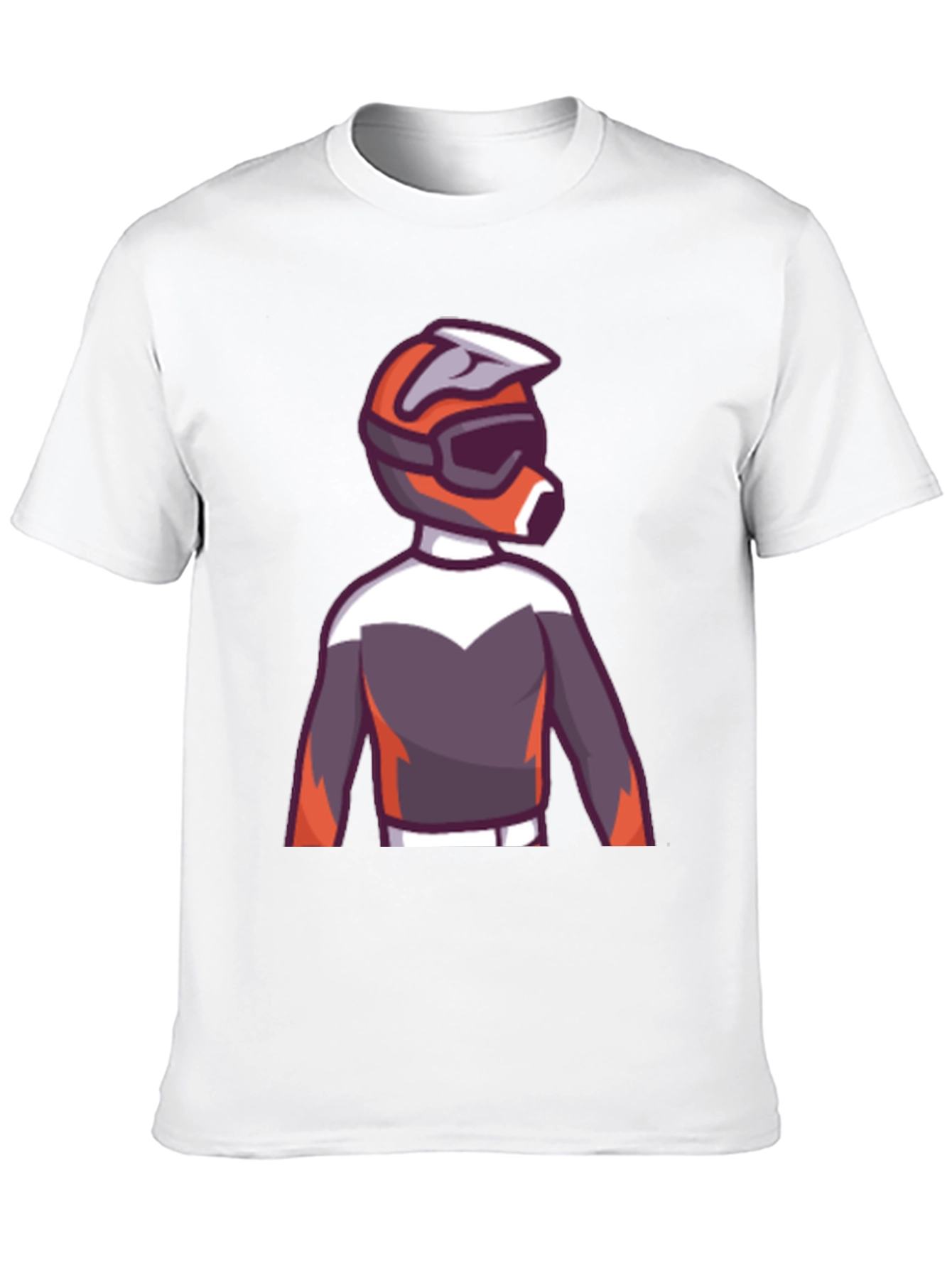 Black Cartoon Motocross Rider Graphic Tee - Black view 10