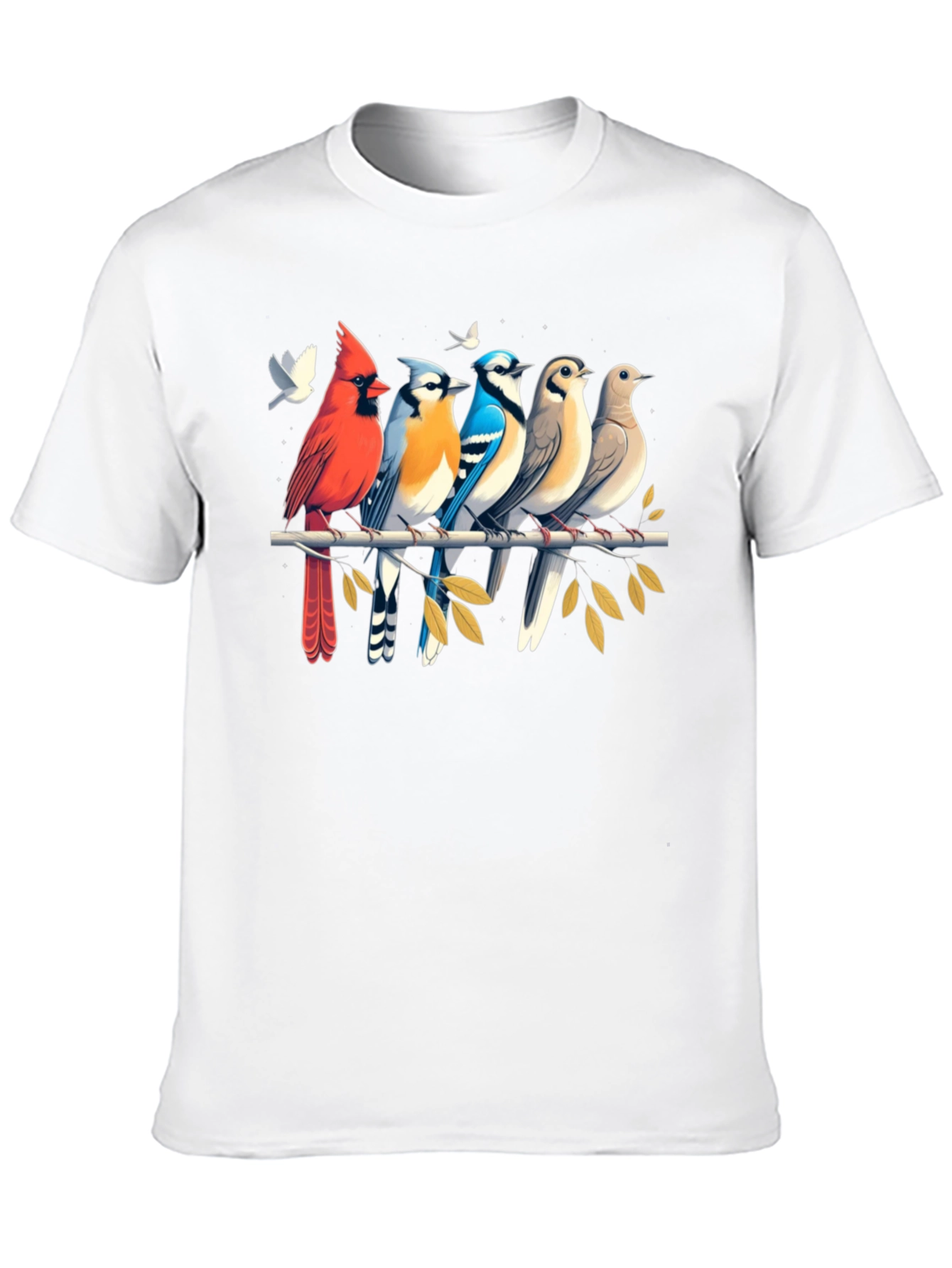 Black Birds on Branch Graphic Tee - Black view 10