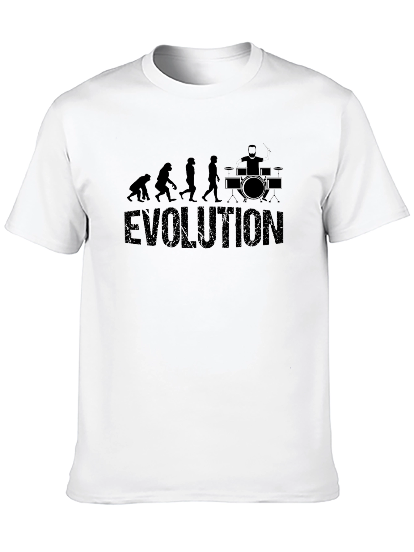 Black Evolution of Drummer Black T-Shirt view 10