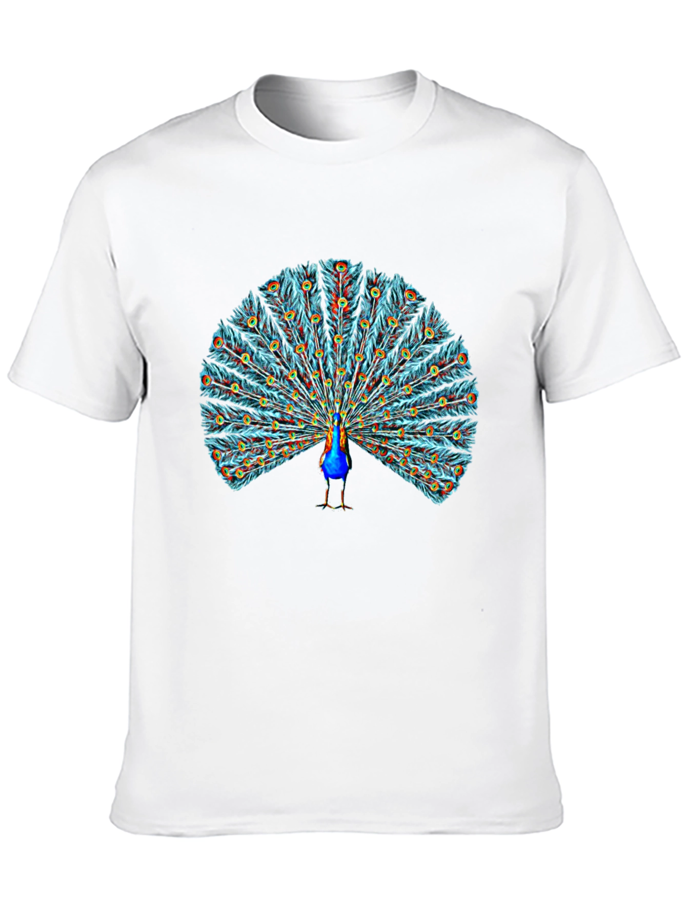 Black Peacock Graphic T-Shirt - Stylish Bird Design - 10