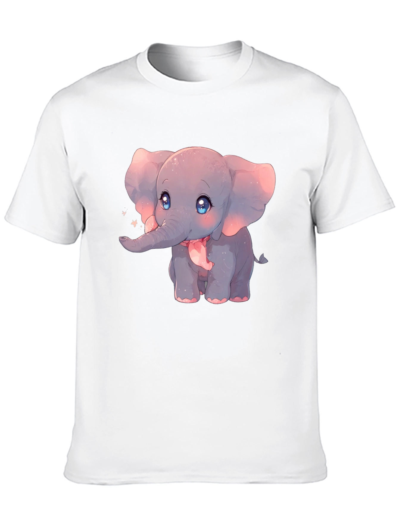 Black Cute Elephant Graphic Black T-Shirt view 10