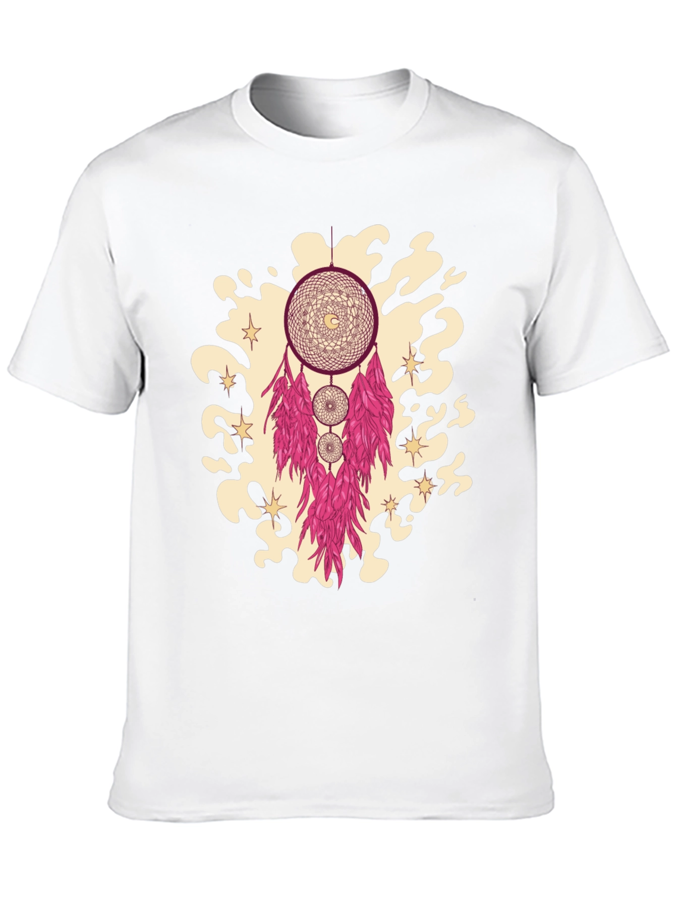 Black Dreamcatcher Graphic Tee - Stylish Black Cotton T-Shirt view 10