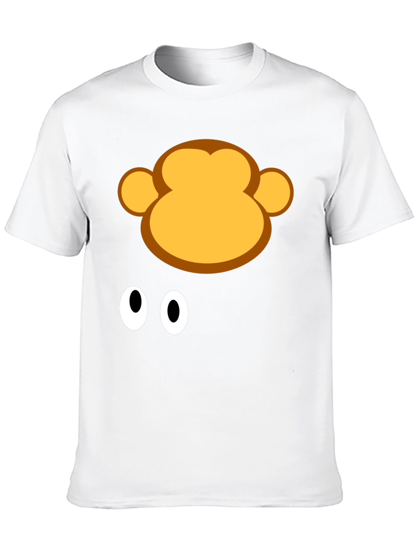 Black Monkey Face Graphic Tee - Fun Black T-Shirt view 10